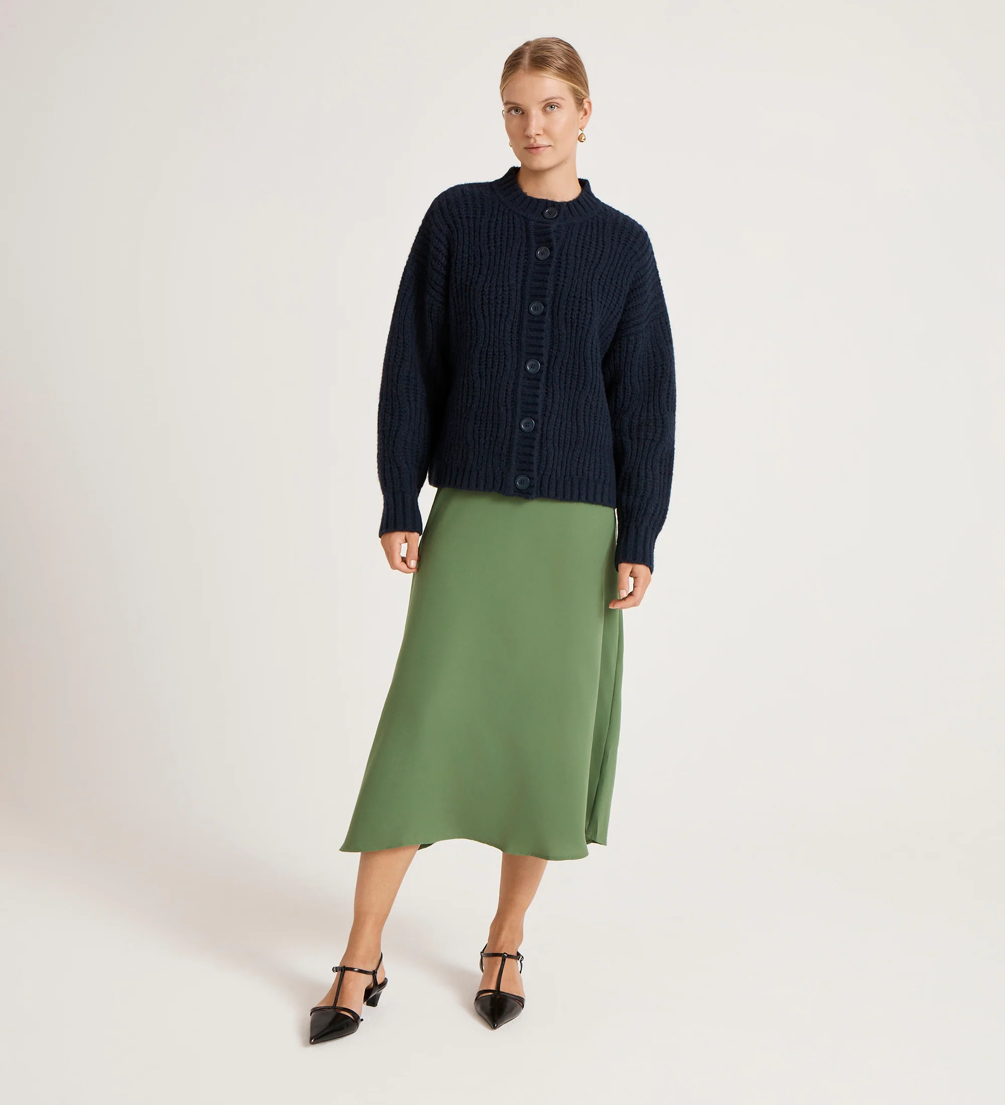 Ailsa Navy Knitted Cardigan - Image 4