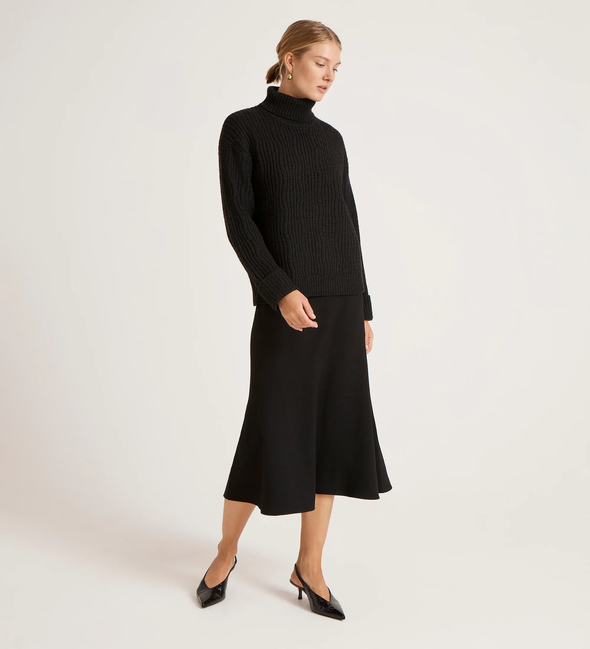 Albie Black Roll Neck Jumper - Image 4