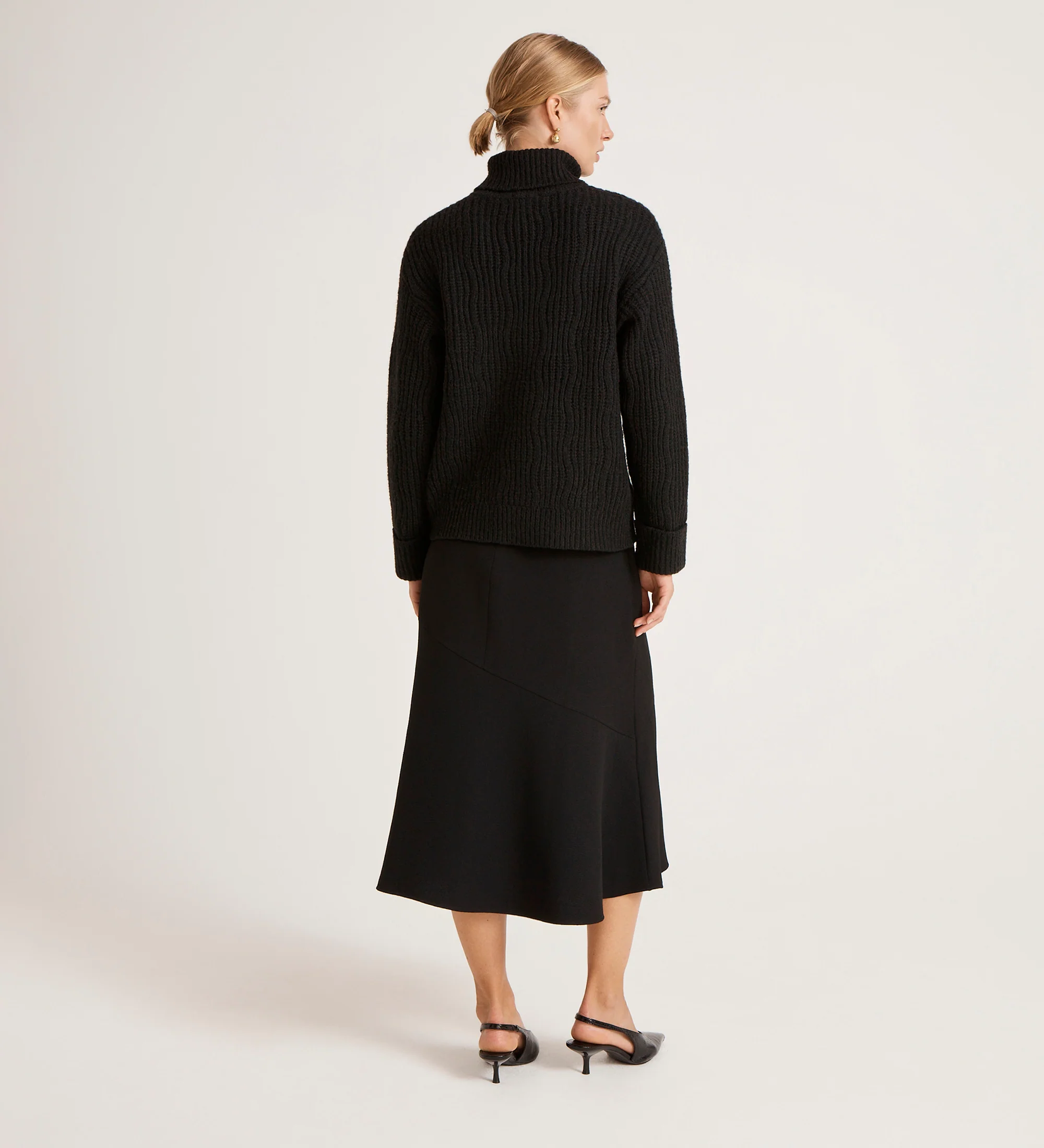 Albie Black Roll Neck Jumper - Image 5