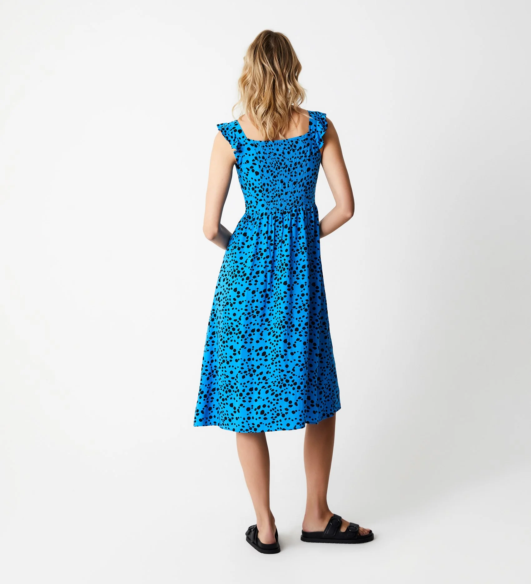 Ania Blue Animal Midi Dress - Image 4
