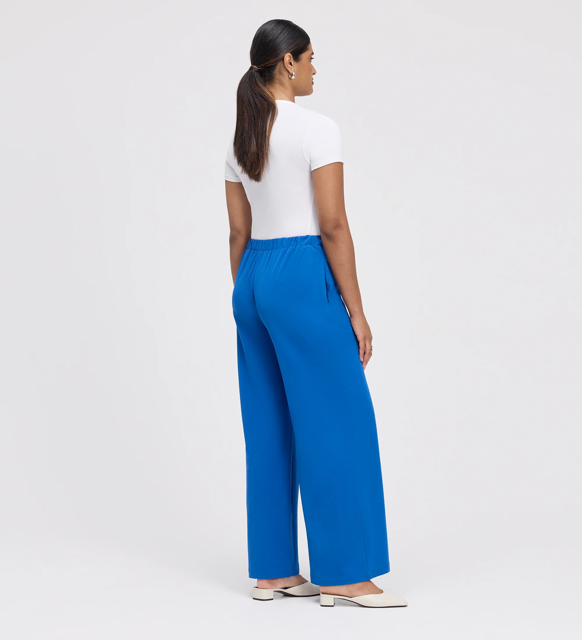 Apollo Cobalt Wide Leg Tailored Trousers - Image 5