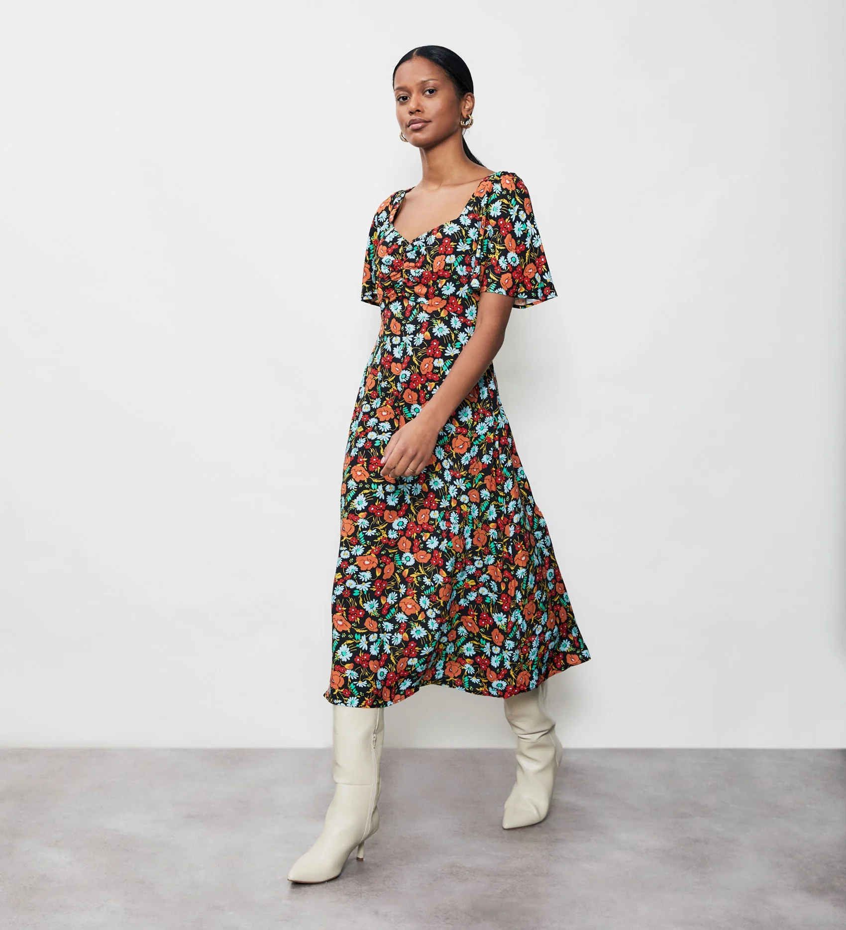 Becker Black Botanics Midi Dress - Image 3