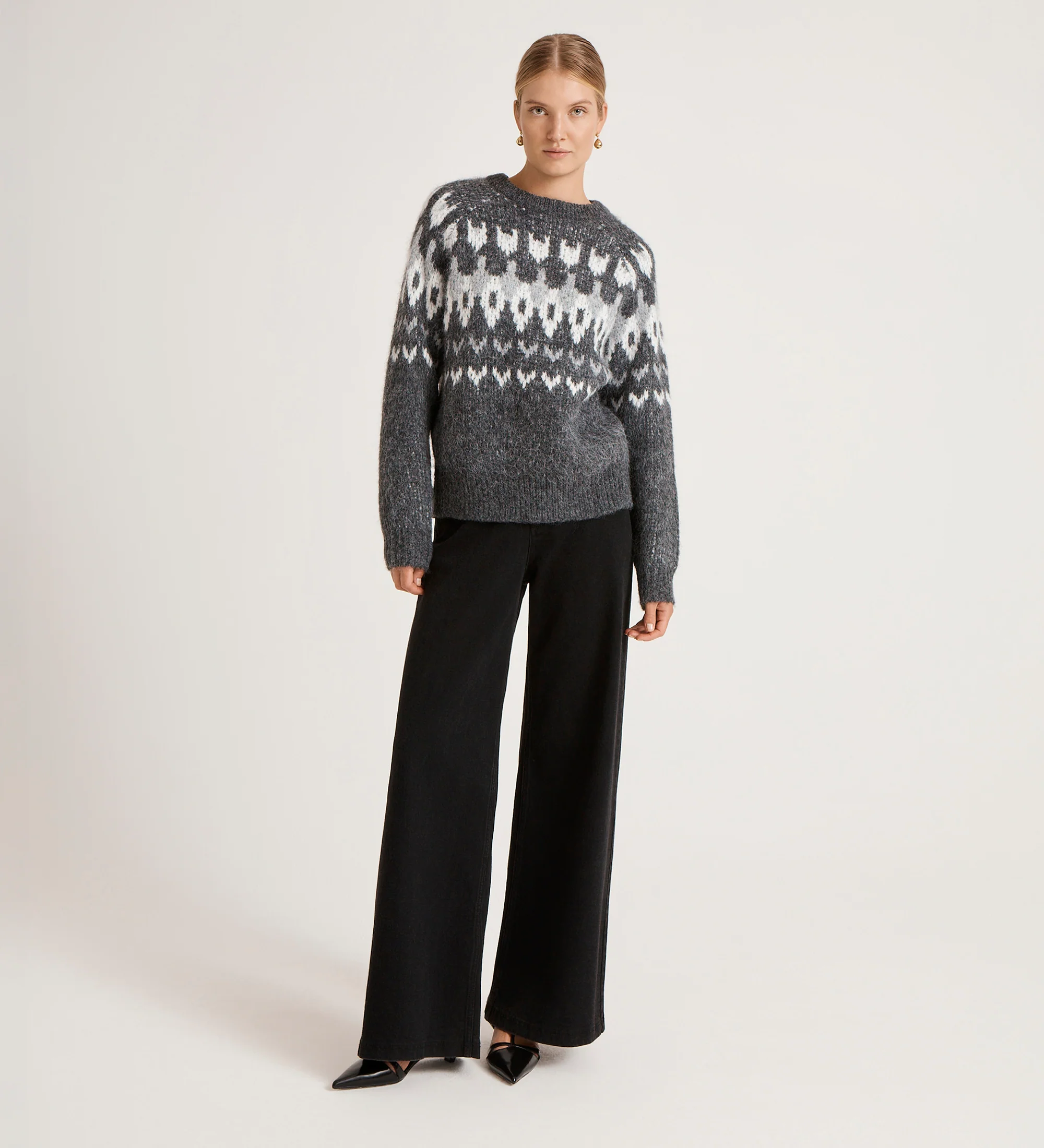 Belina Grey Marle Knitted Jumper - Image 4