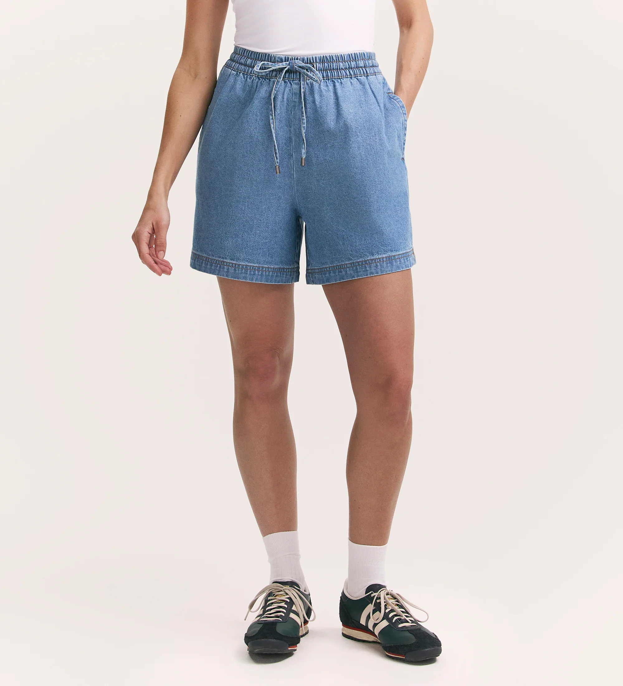 Britney Light Blue Denim Shorts - Image 3