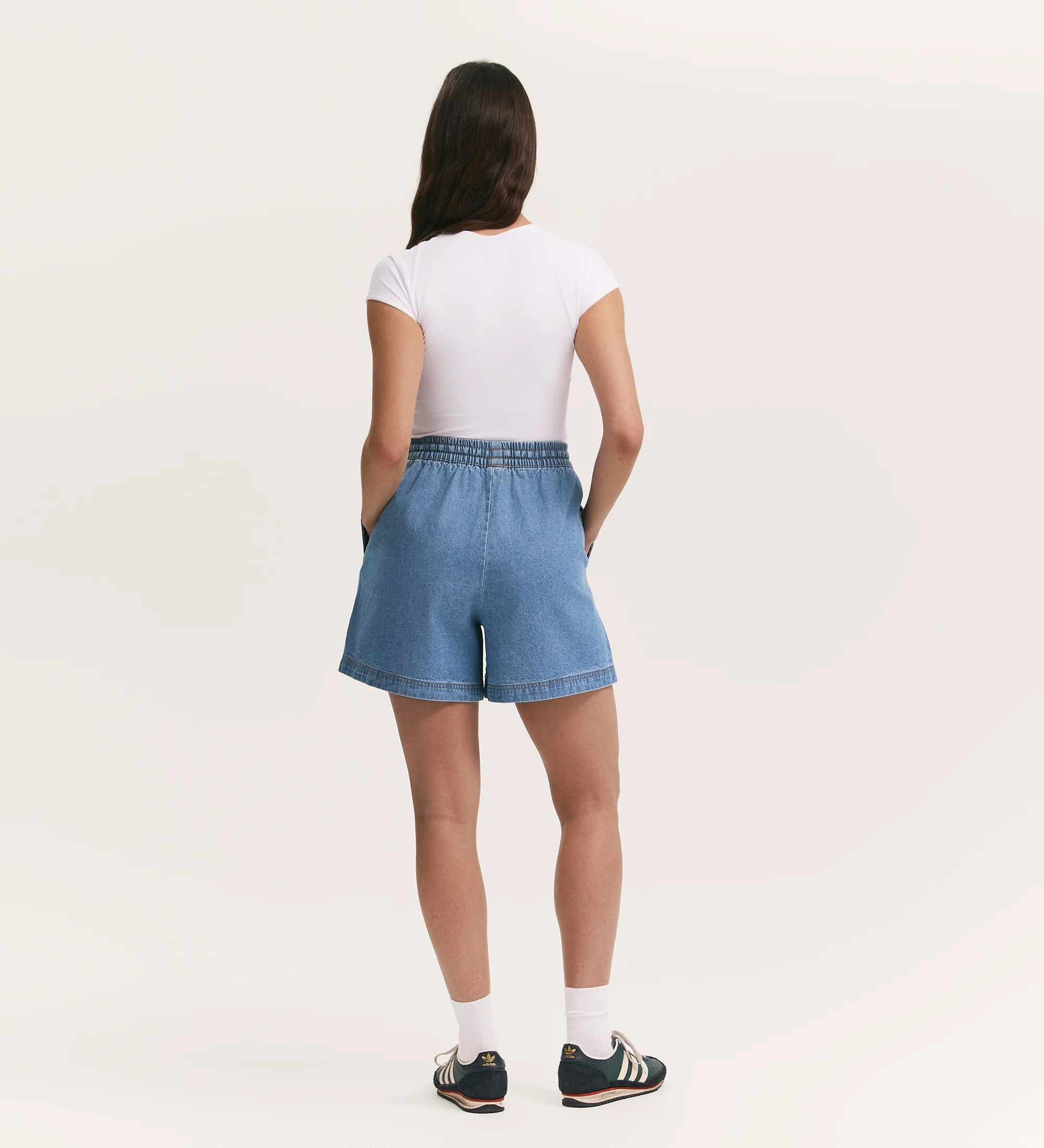 Britney Light Blue Denim Shorts - Image 4