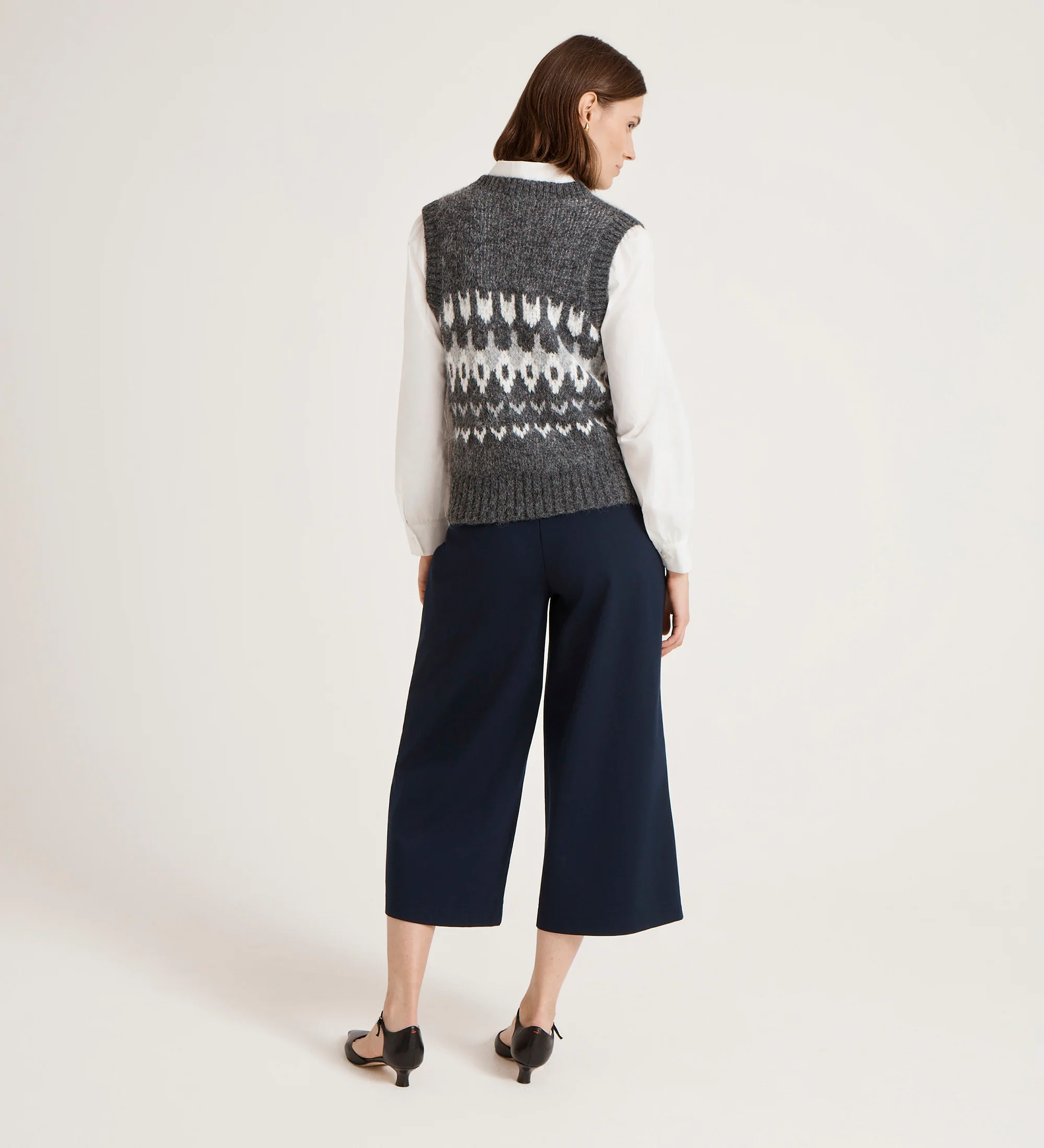 Courtney Grey Marle Knitted Vest - Image 4