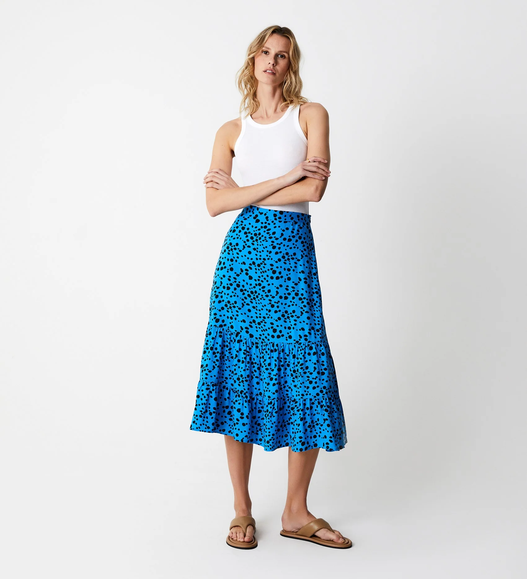 Dawn Blue Animal Midi Skirt - Image 2