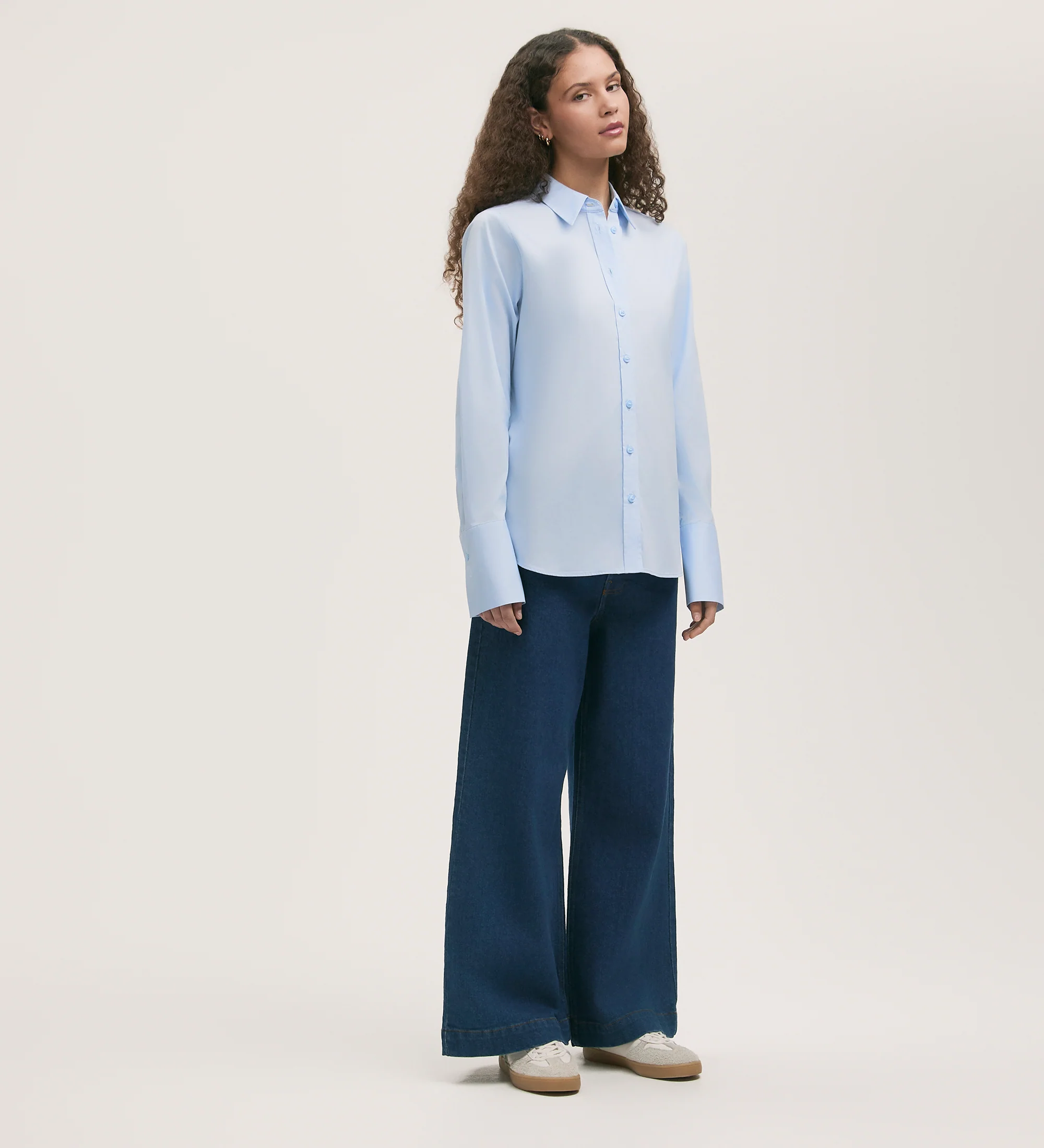 Dillon Light Blue Cotton Shirt - Image 2