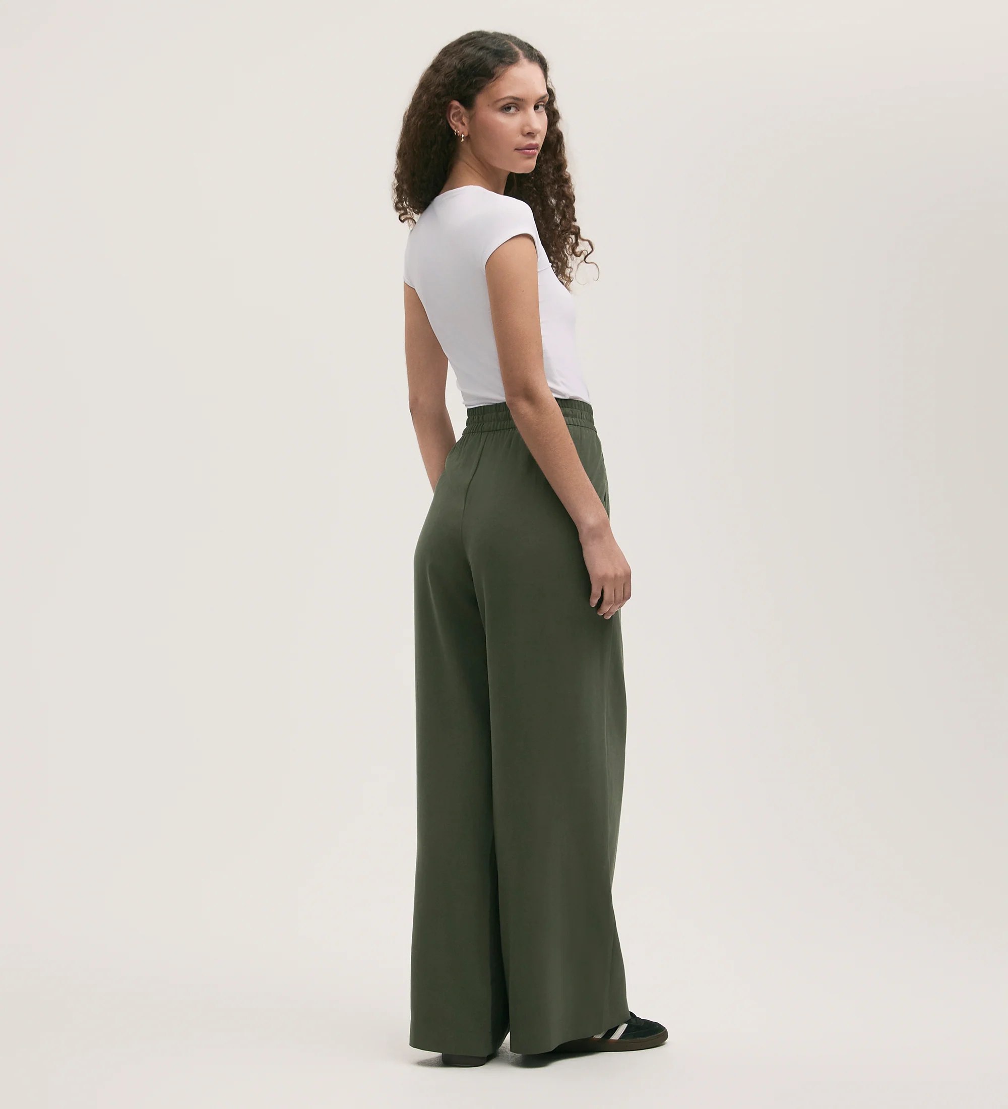 Dixie Khaki Wide Leg Trousers - Image 4