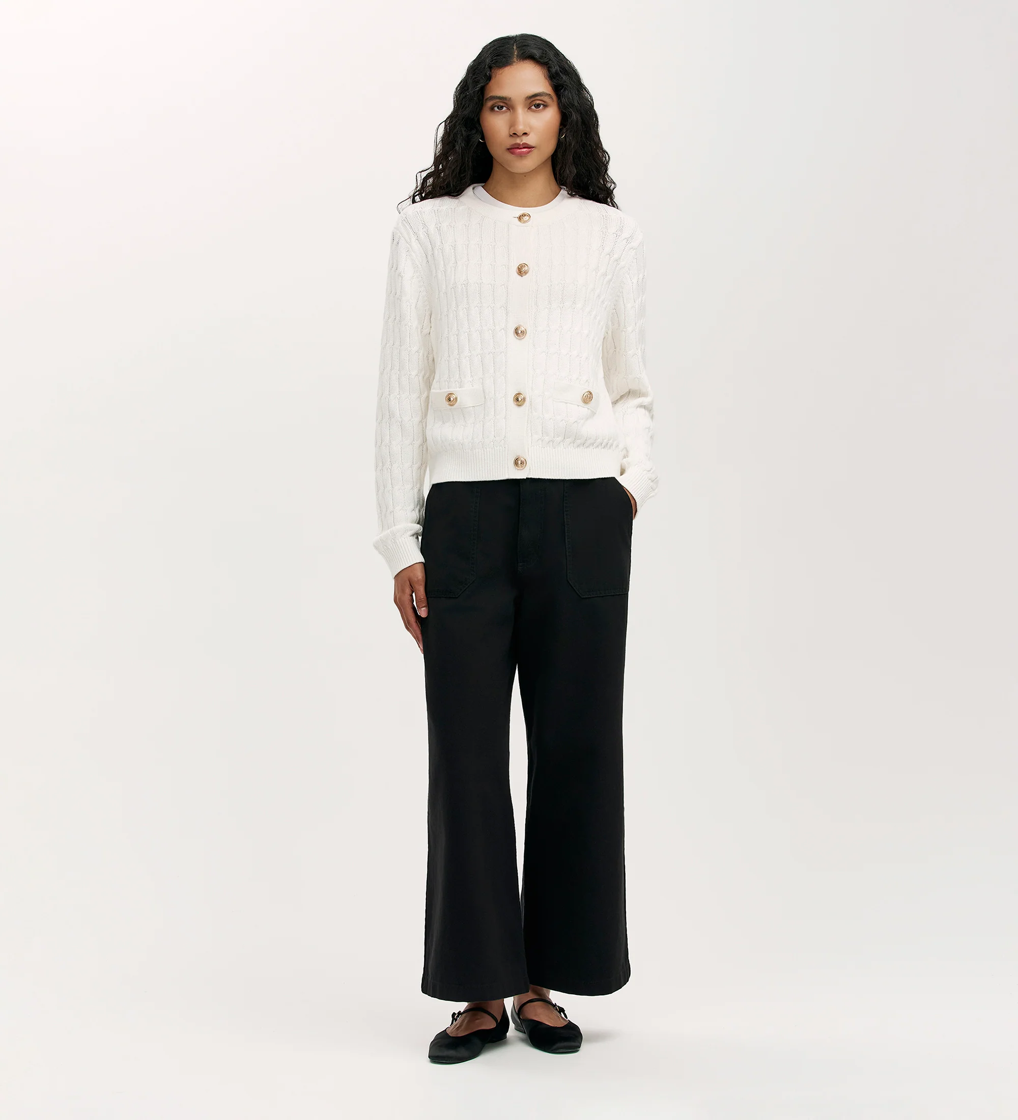 Elaine Ivory Knitted Cardigan - Image 2