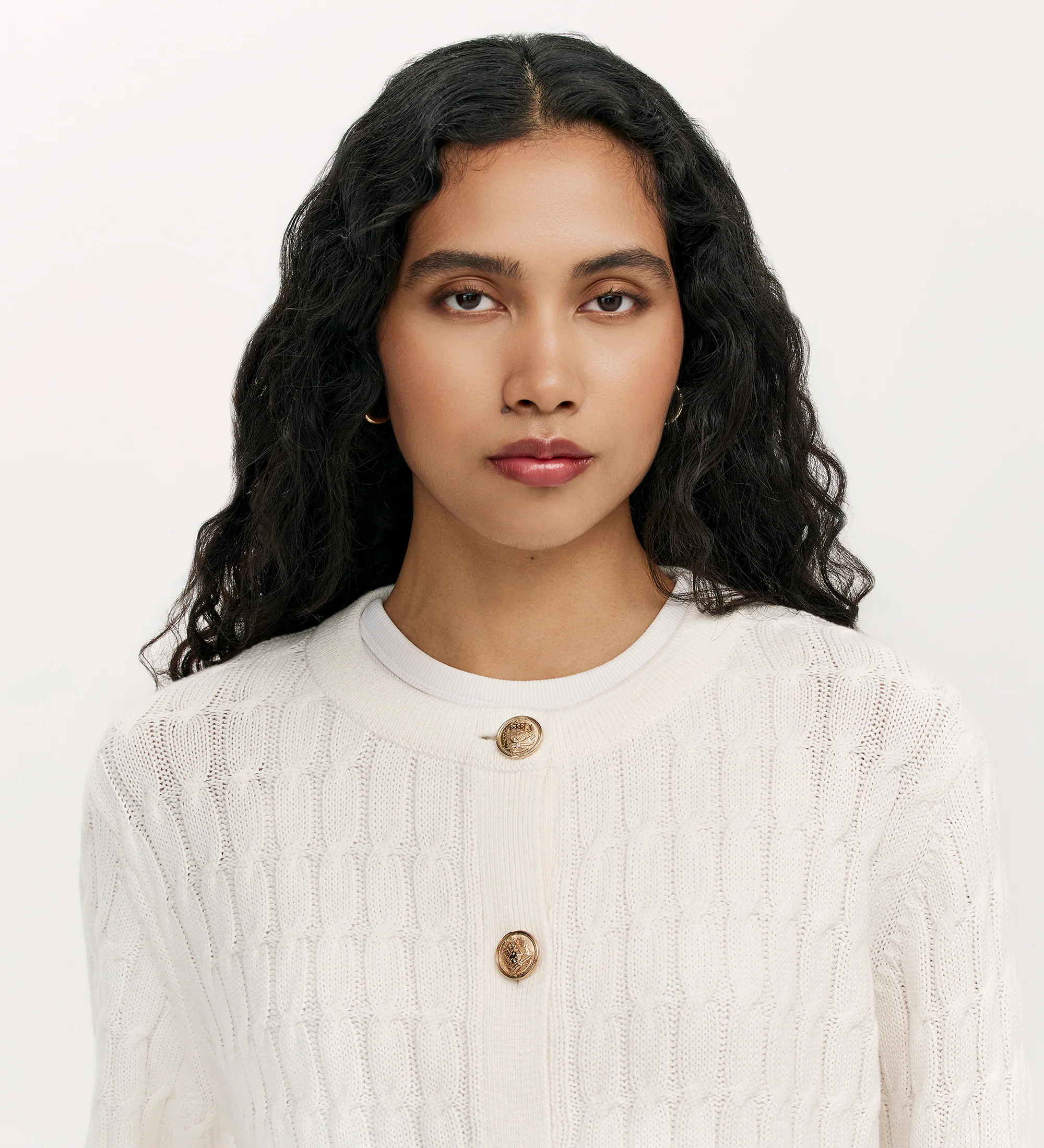 Elaine Ivory Knitted Cardigan - Image 3