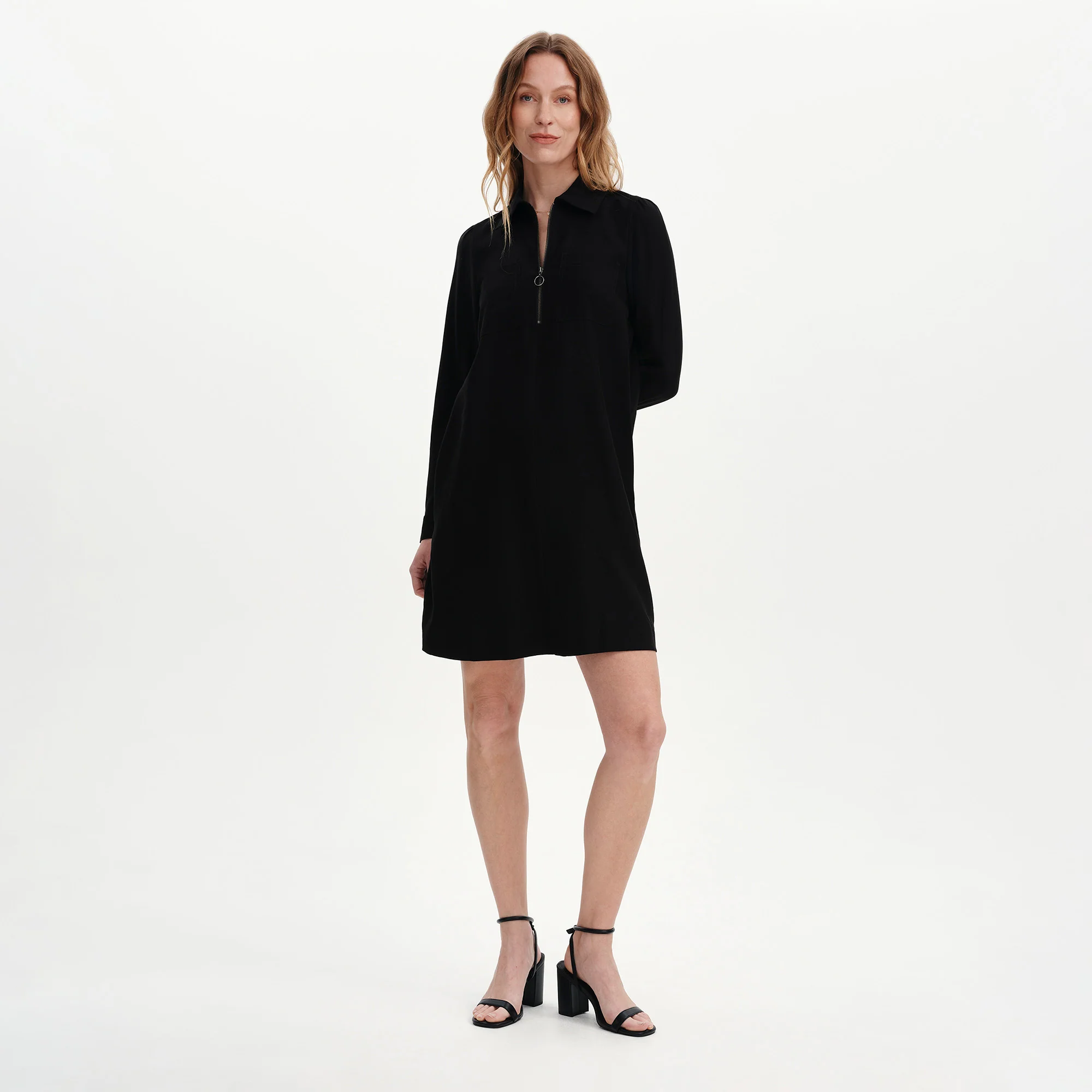 Enriko Black Cupro Short Dress - Image 5
