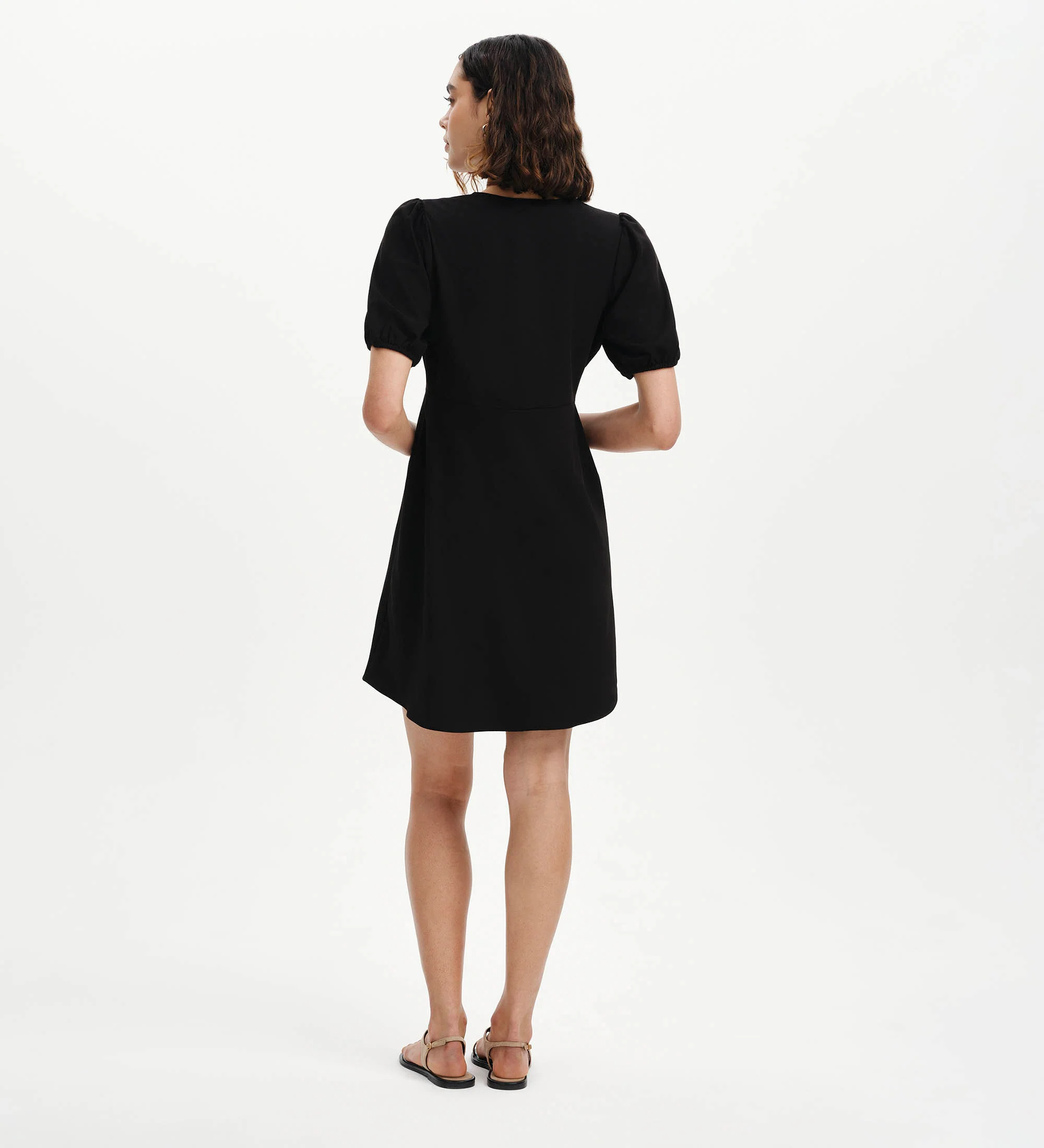 Ensley Black Button Through Short Dress - Image 6