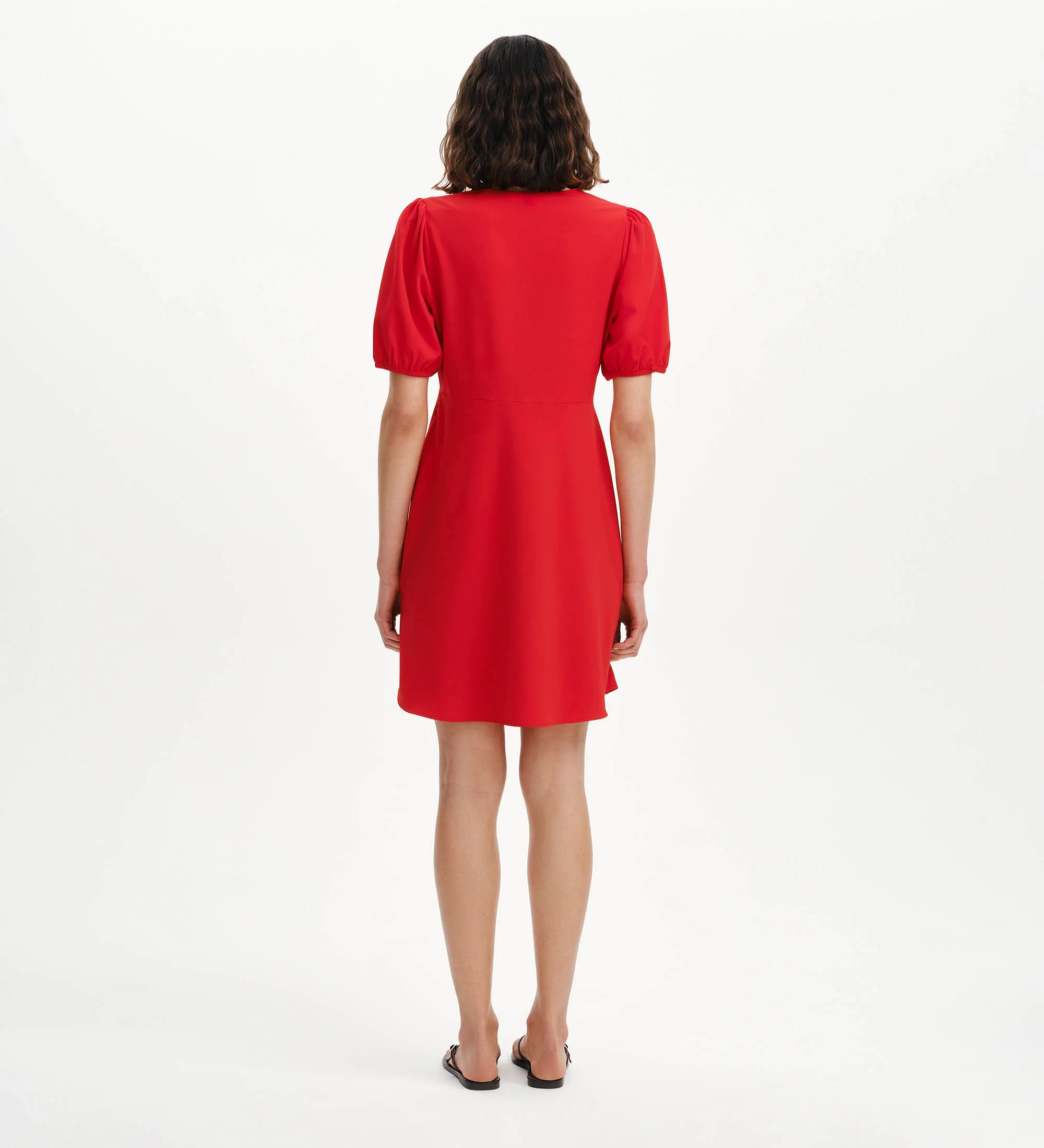 Ensley Red Button Through Short Dress - Image 6