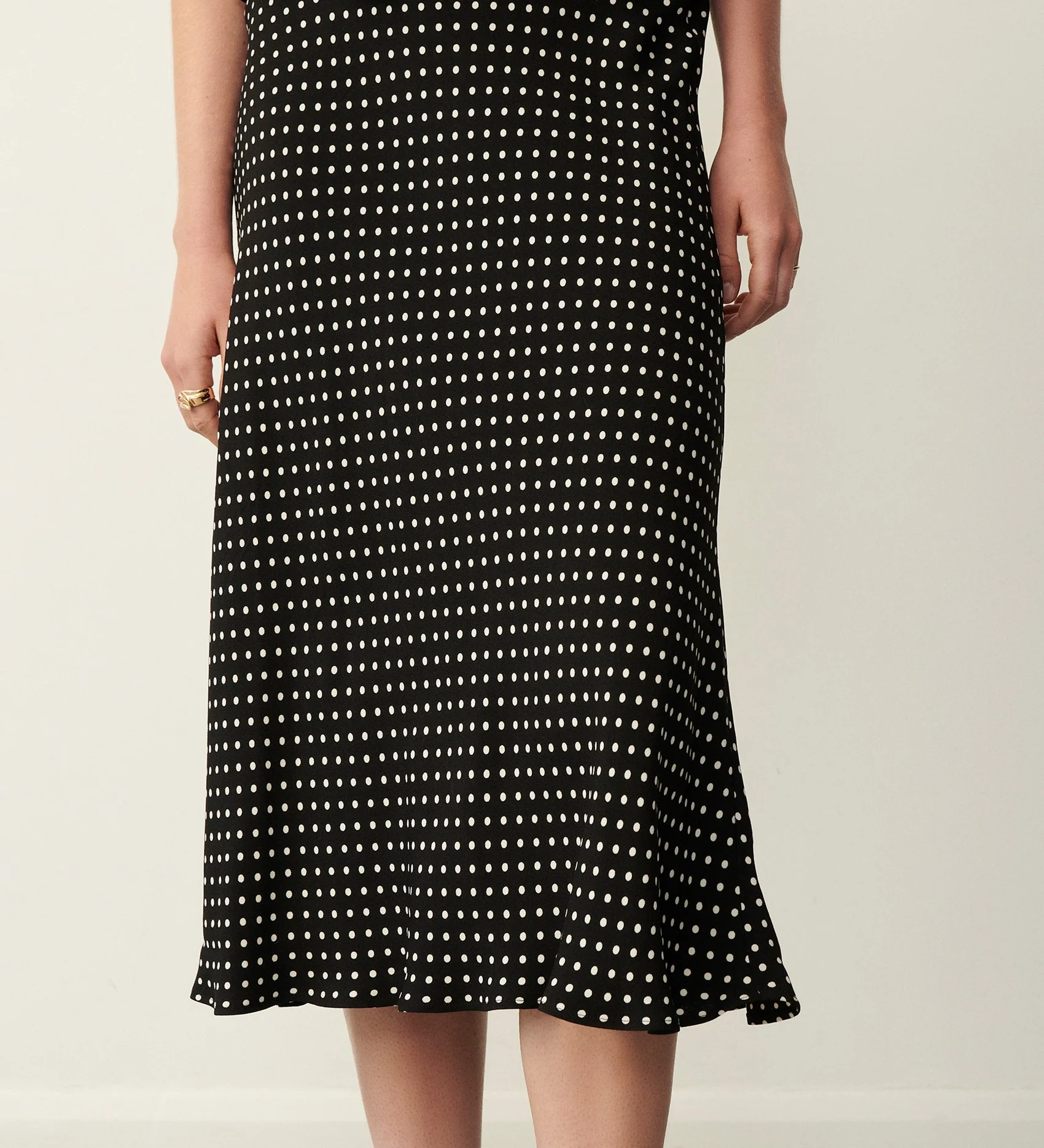 Evelyn Black Polka Dot Skirt - Image 2