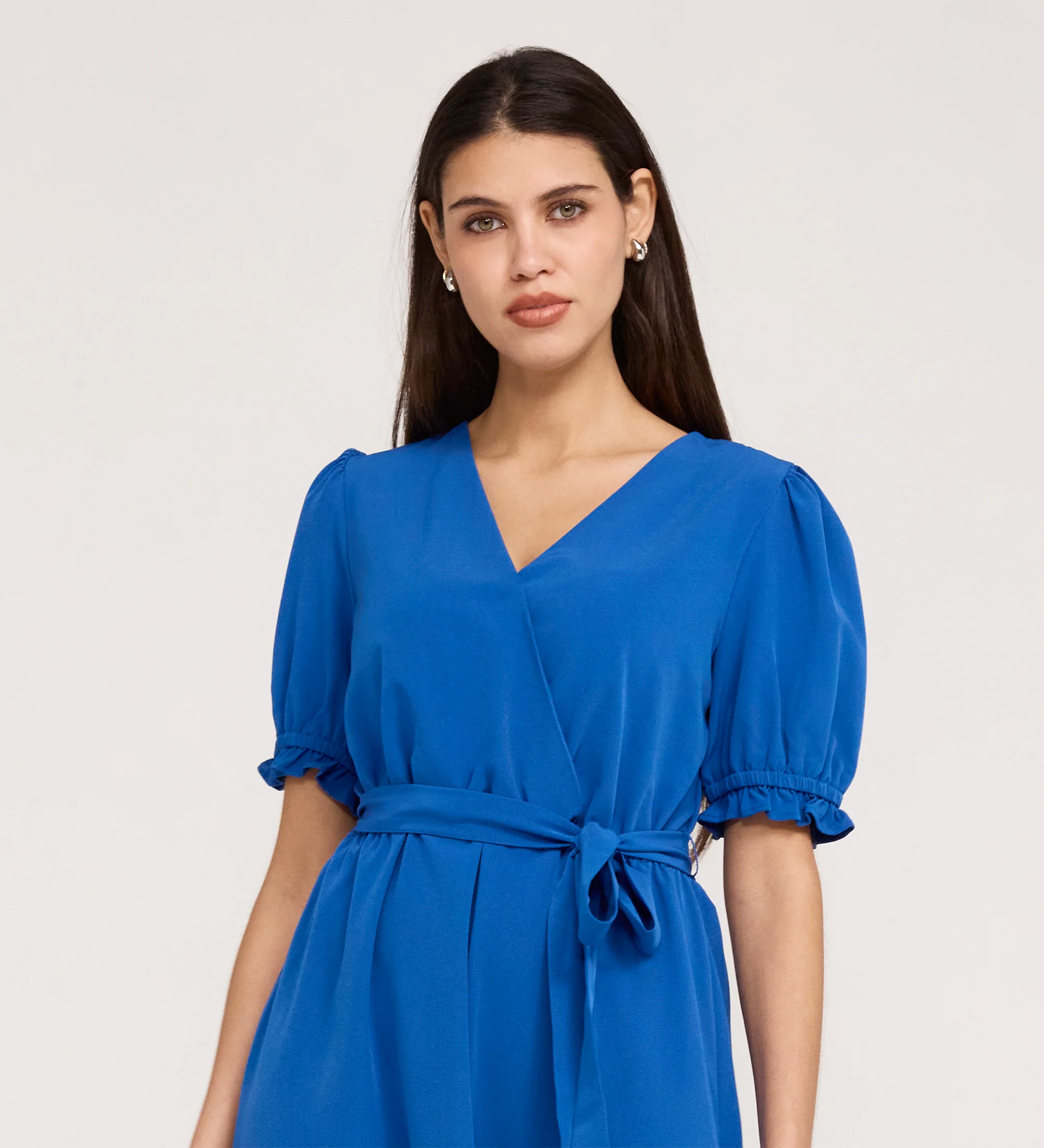 Everleigh Cobalt Crepe Midi Dress - Image 2