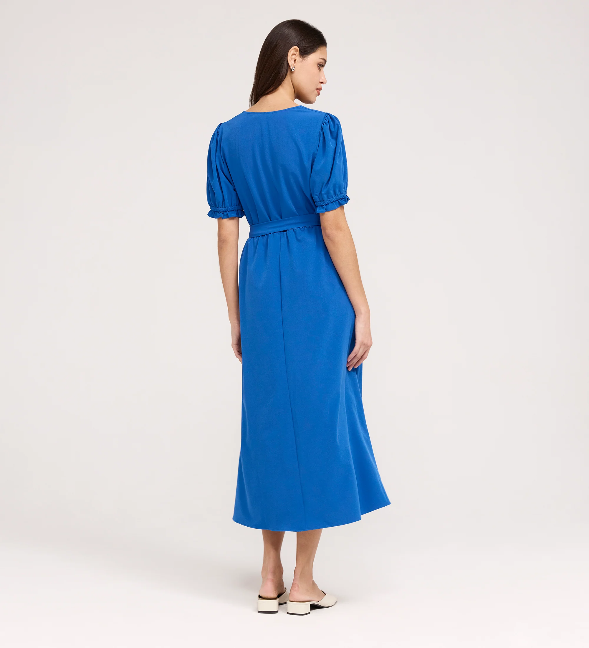Everleigh Cobalt Crepe Midi Dress - Image 5