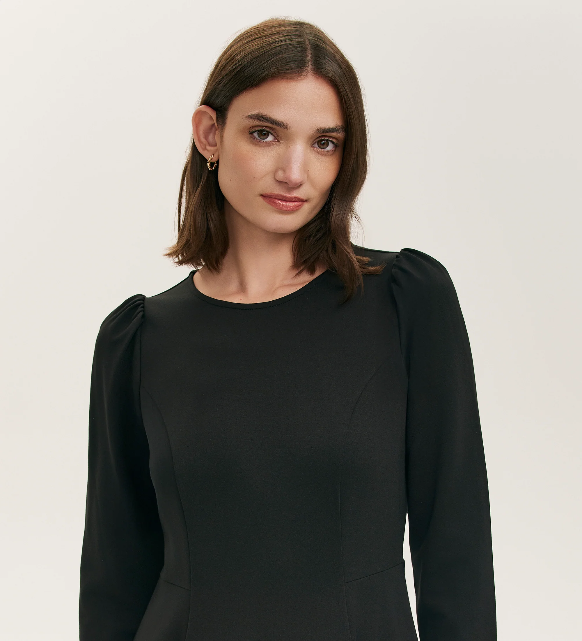 Felice Black Ponte Jersey Midi Dress - Image 3
