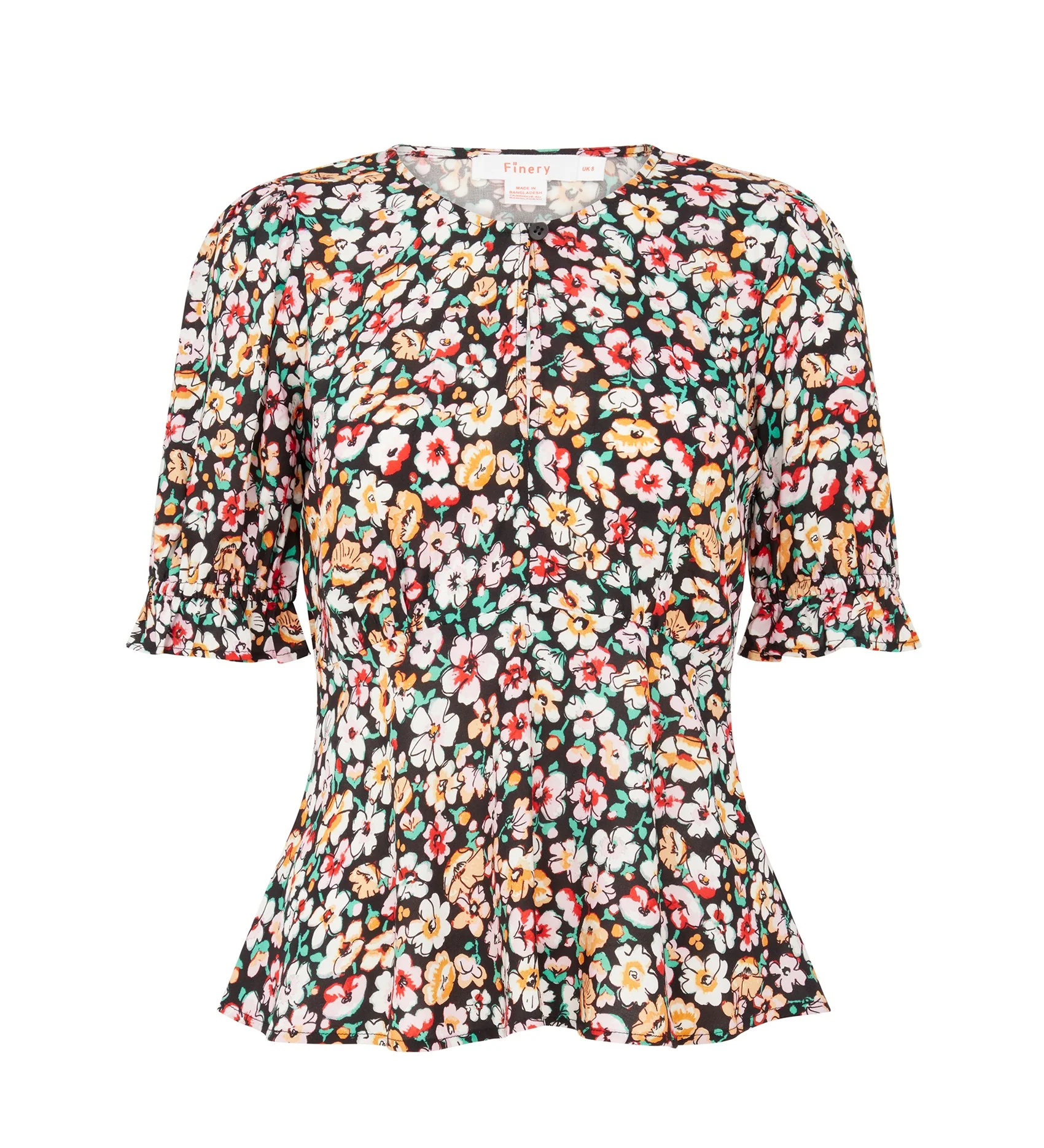Flick Black Daisies Top - Image 5