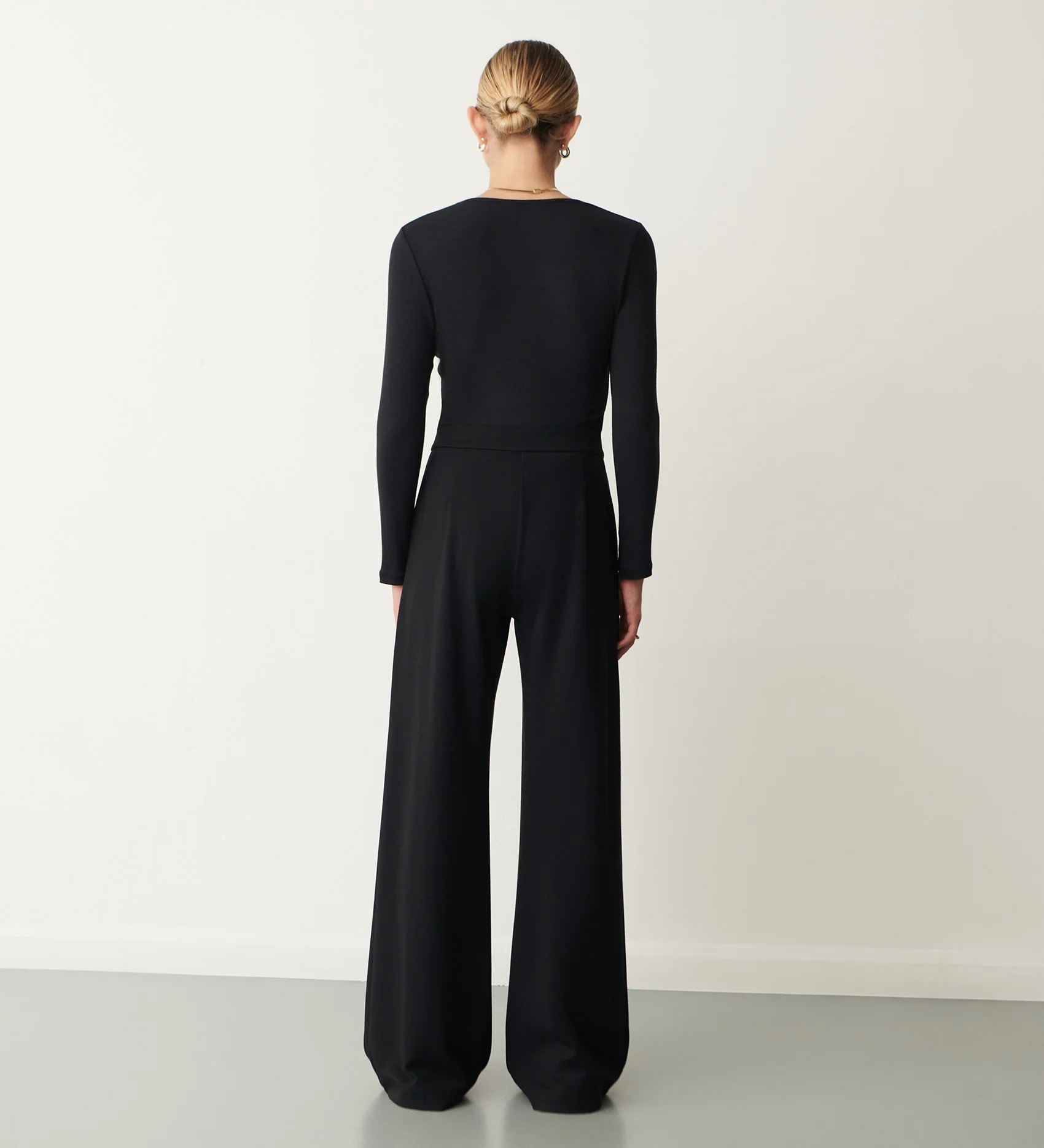 Frankie Black Wide Leg Trousers - Image 4