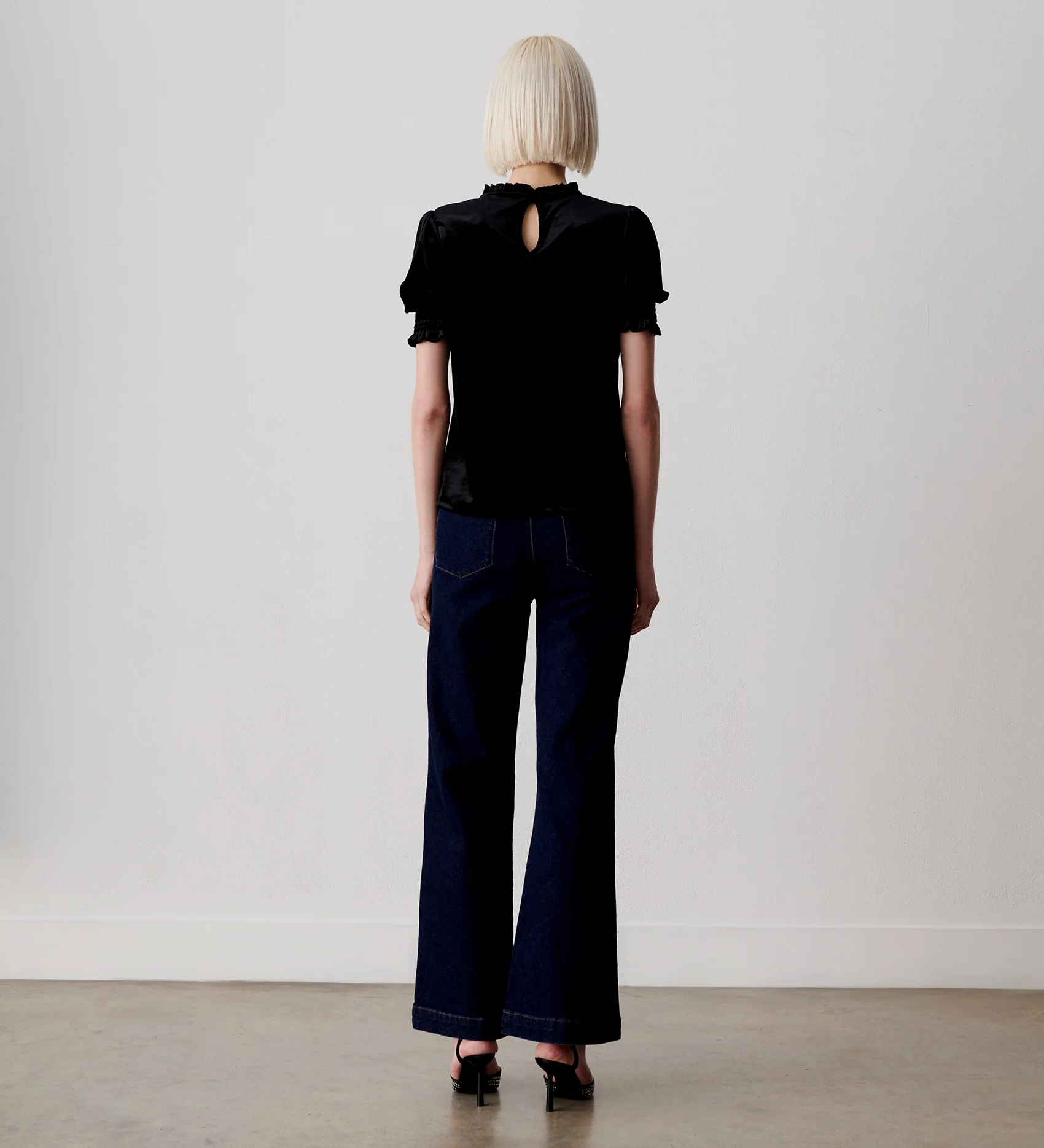 Greta Black Velvet Top - Image 5
