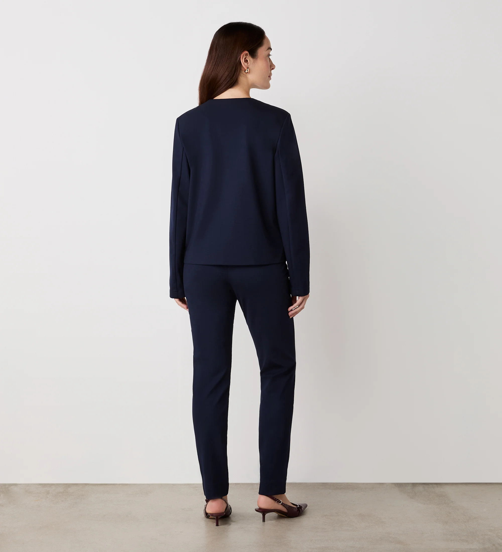 Imogen Navy Ponte Jersey Jacket - Image 4