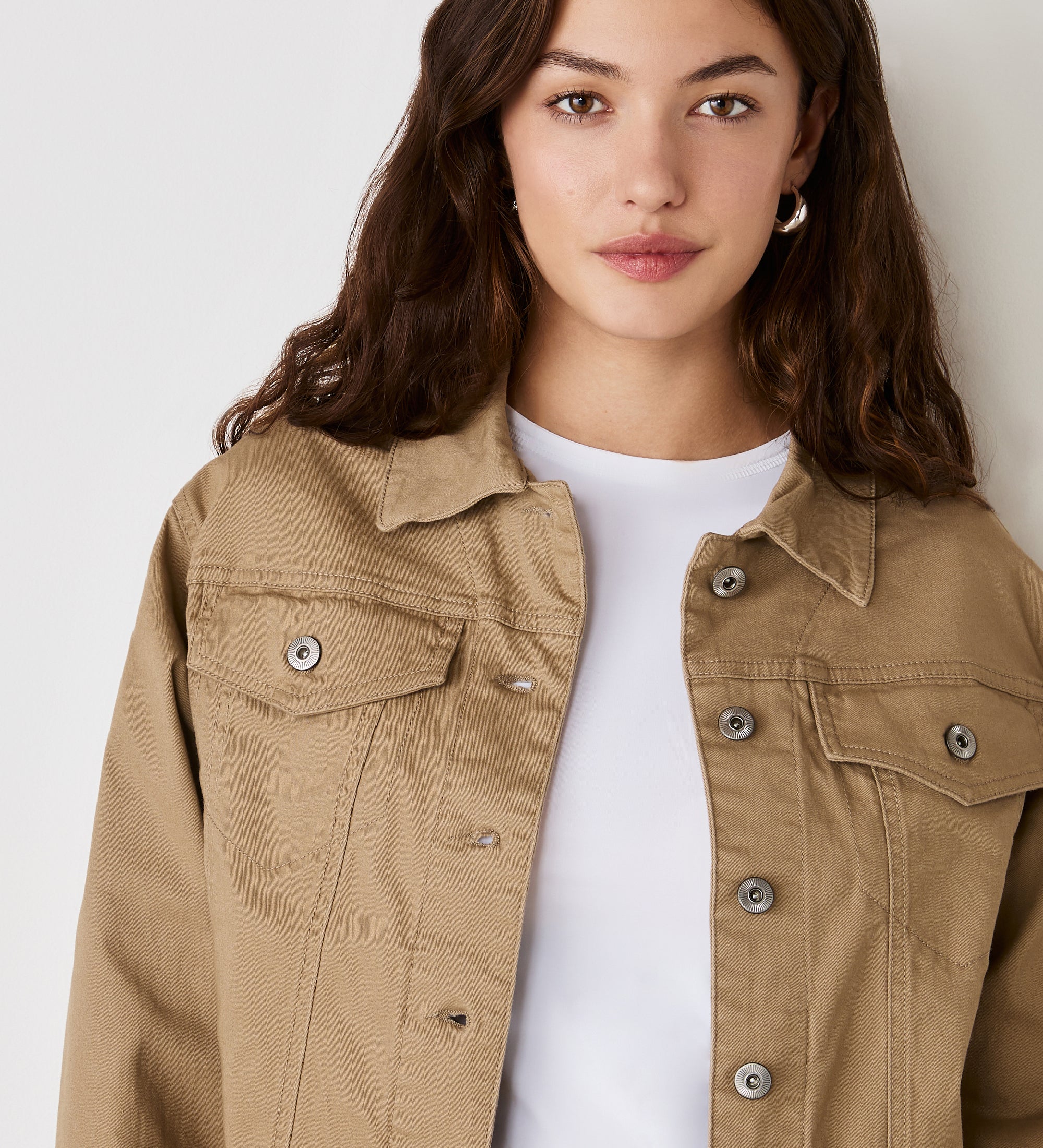 Isobel Mocha Denim Jacket - Image 3