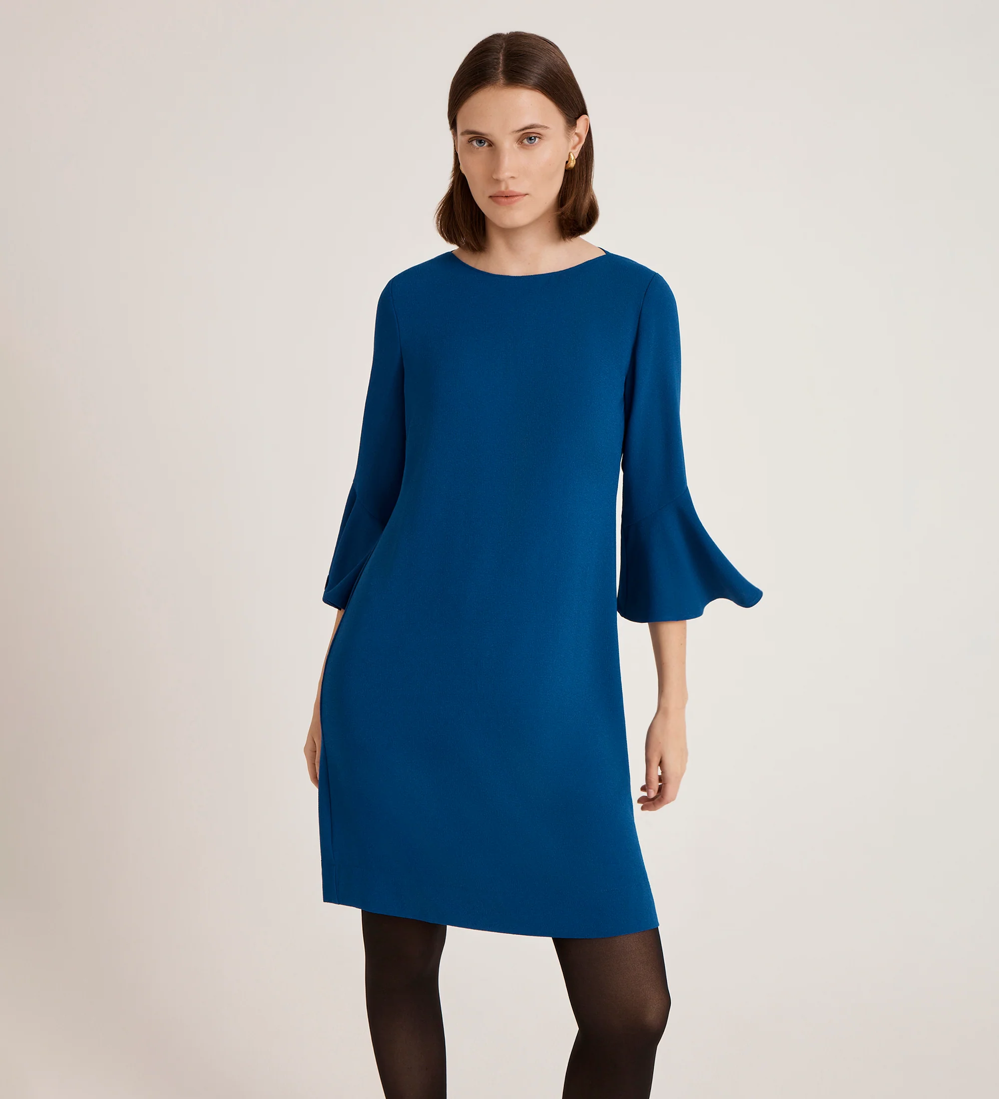 Izzy Cobalt Crepe Short Dress - Image 2
