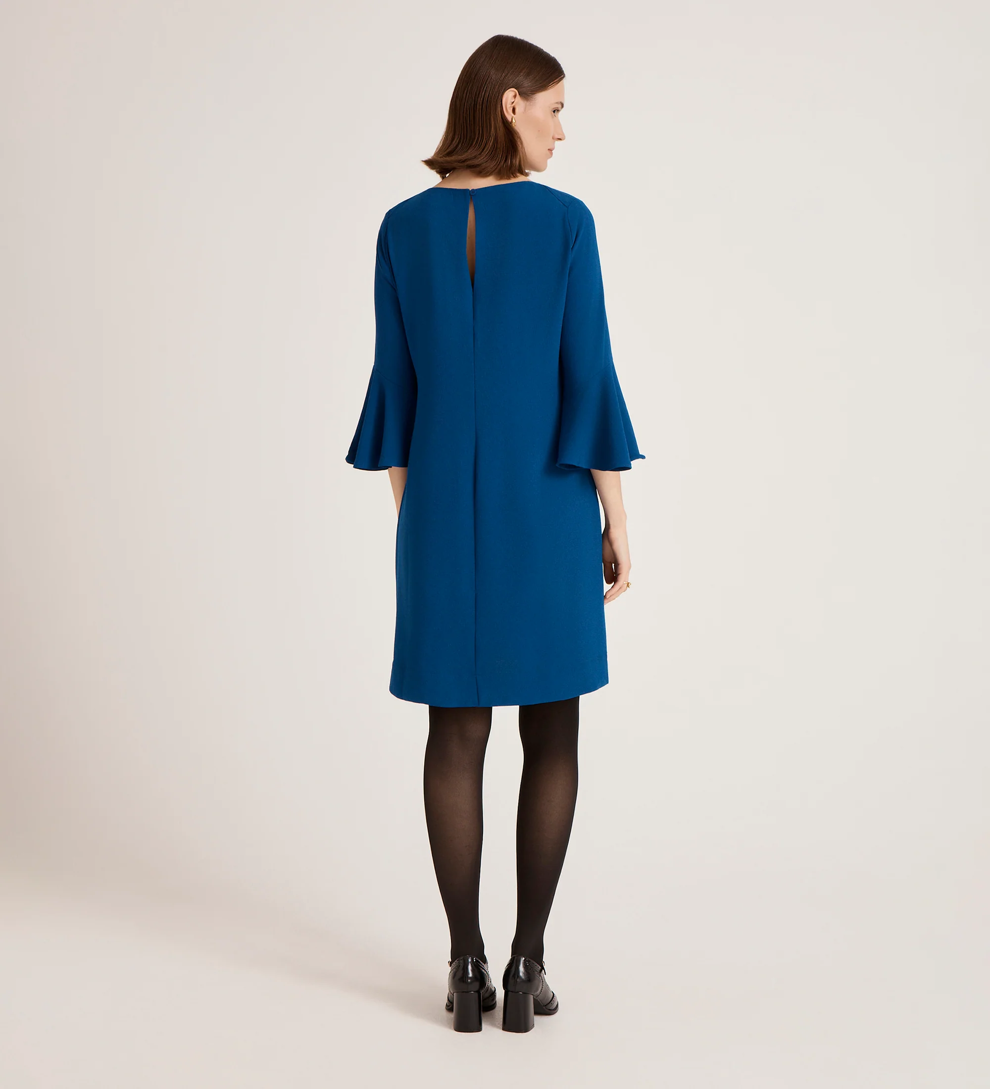 Izzy Cobalt Crepe Short Dress - Image 5