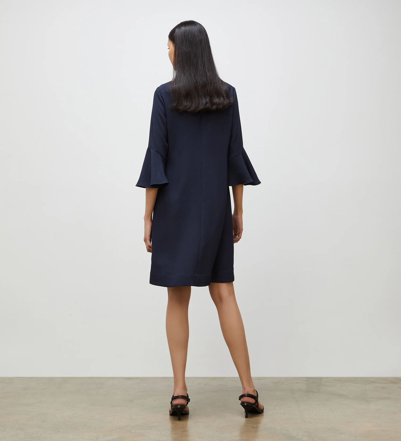 Izzy Navy Knee Length Dress - Image 4