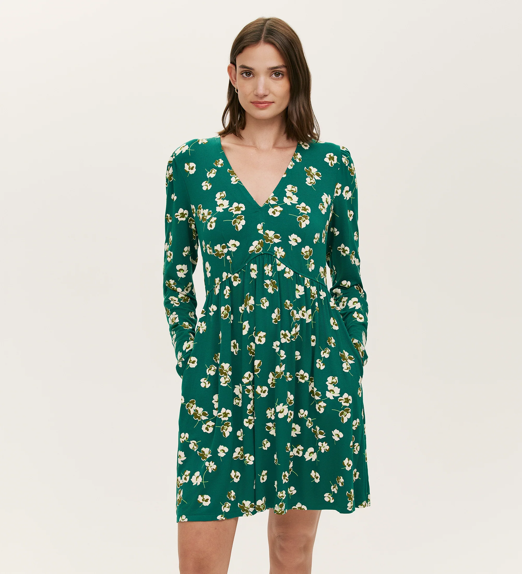 Joanne Green Poppies Jersey Short Dress - Image 3