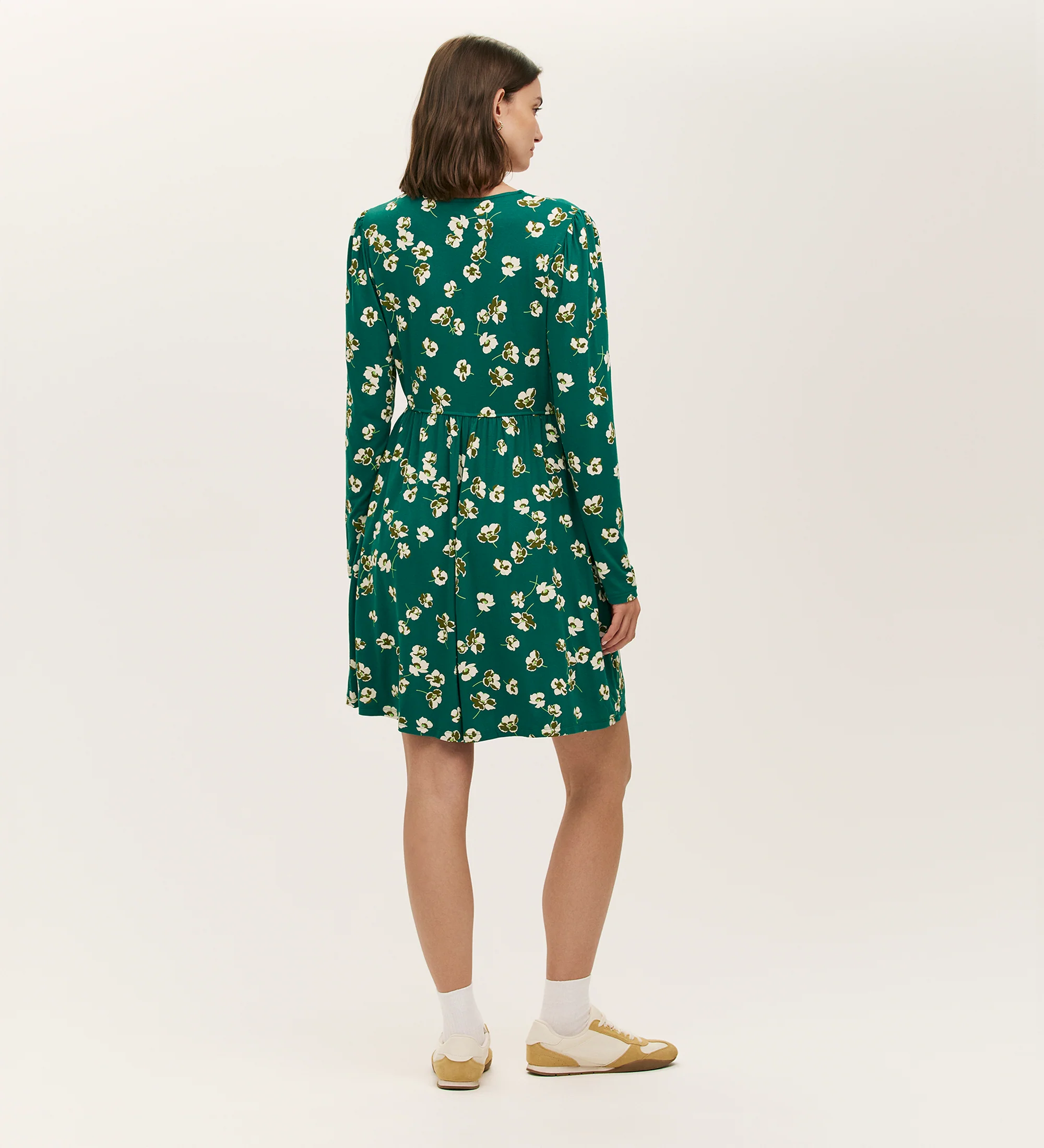 Joanne Green Poppies Jersey Short Dress - Image 4