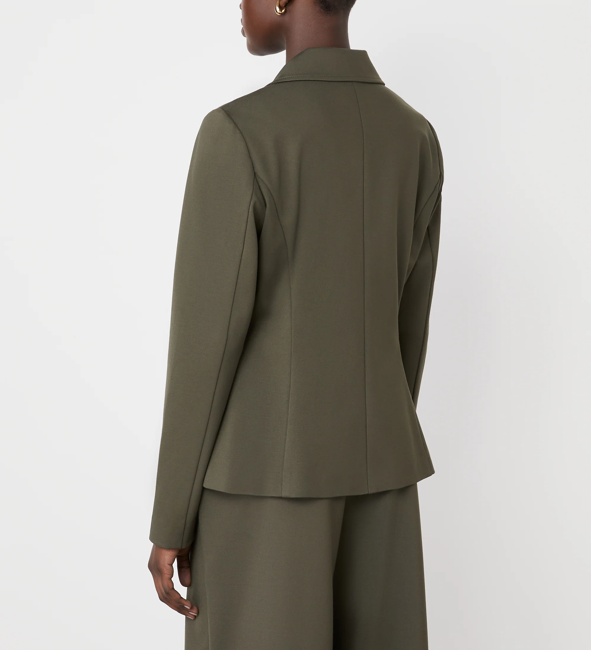Jules Khaki Ponte Jersey Blazer - Image 4