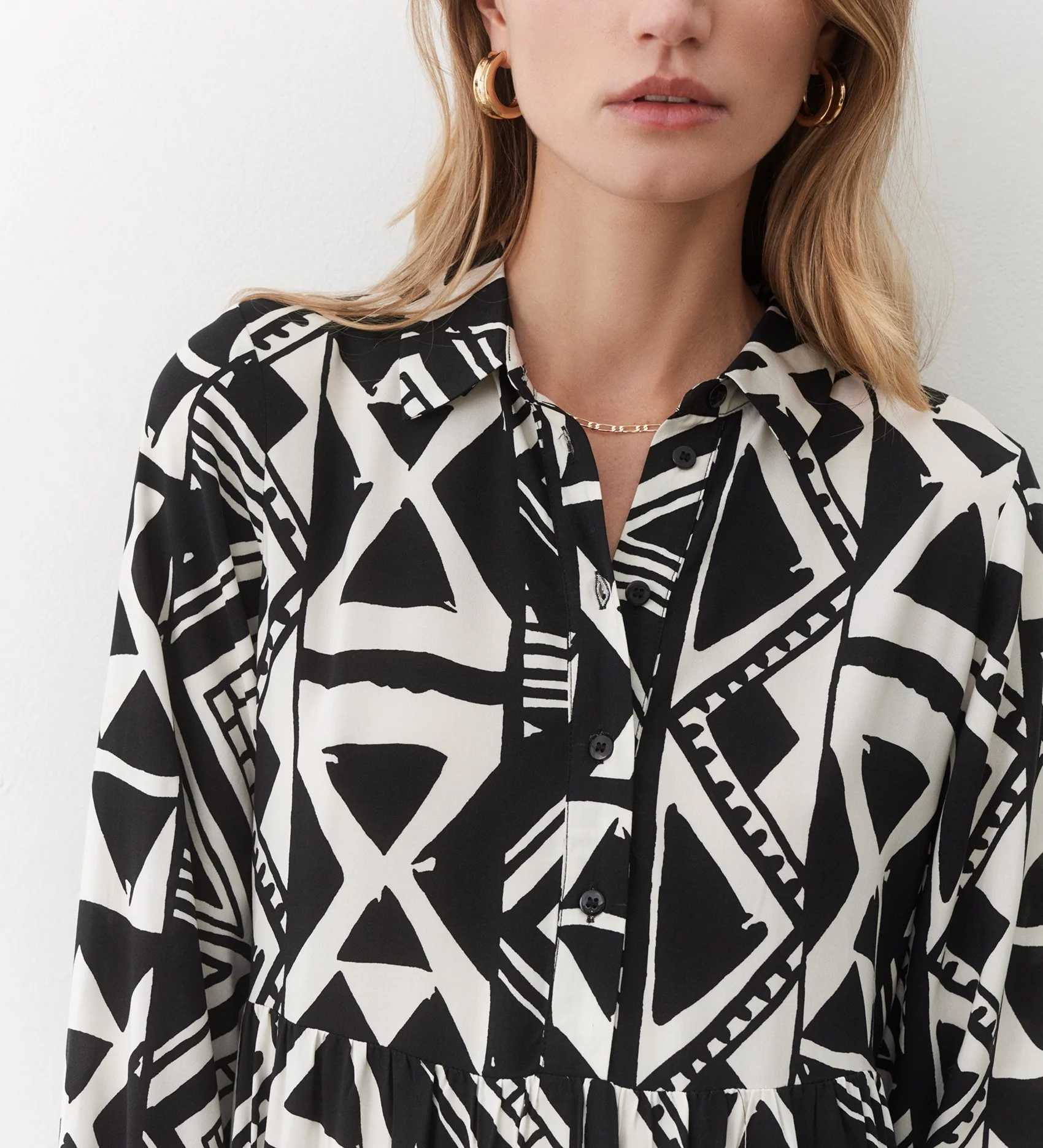 Kalia Black Tribal Midi Dress - Image 2