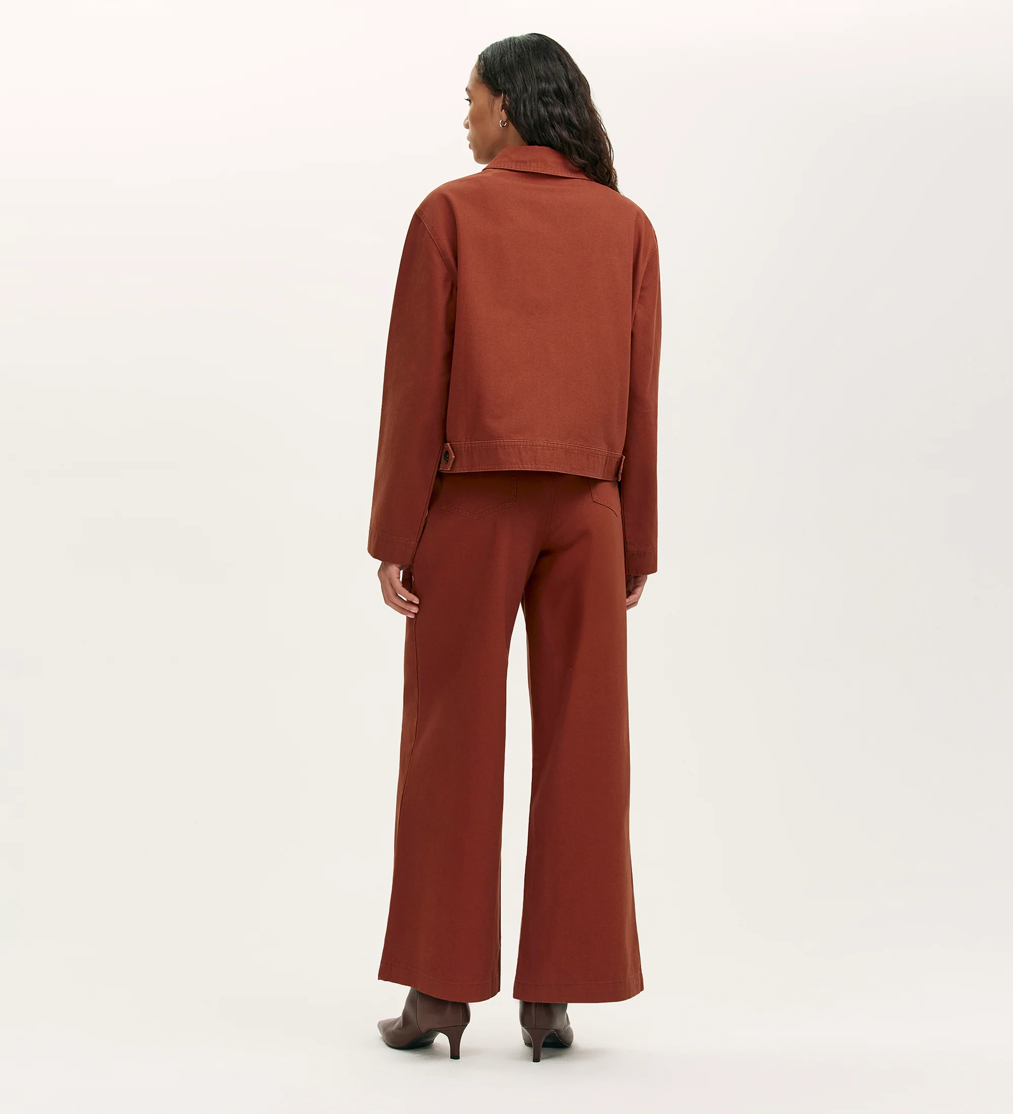 Kelsie Terracotta Canvas Jacket - Image 4