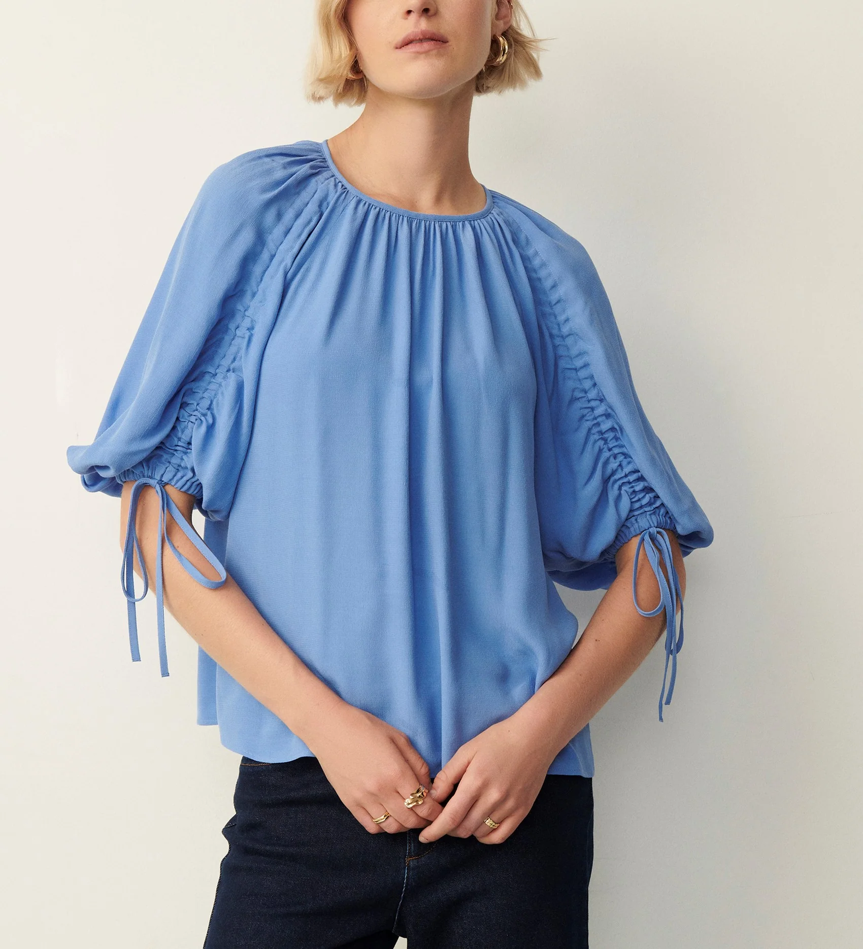 Lucy Light Blue Blouse - Image 3
