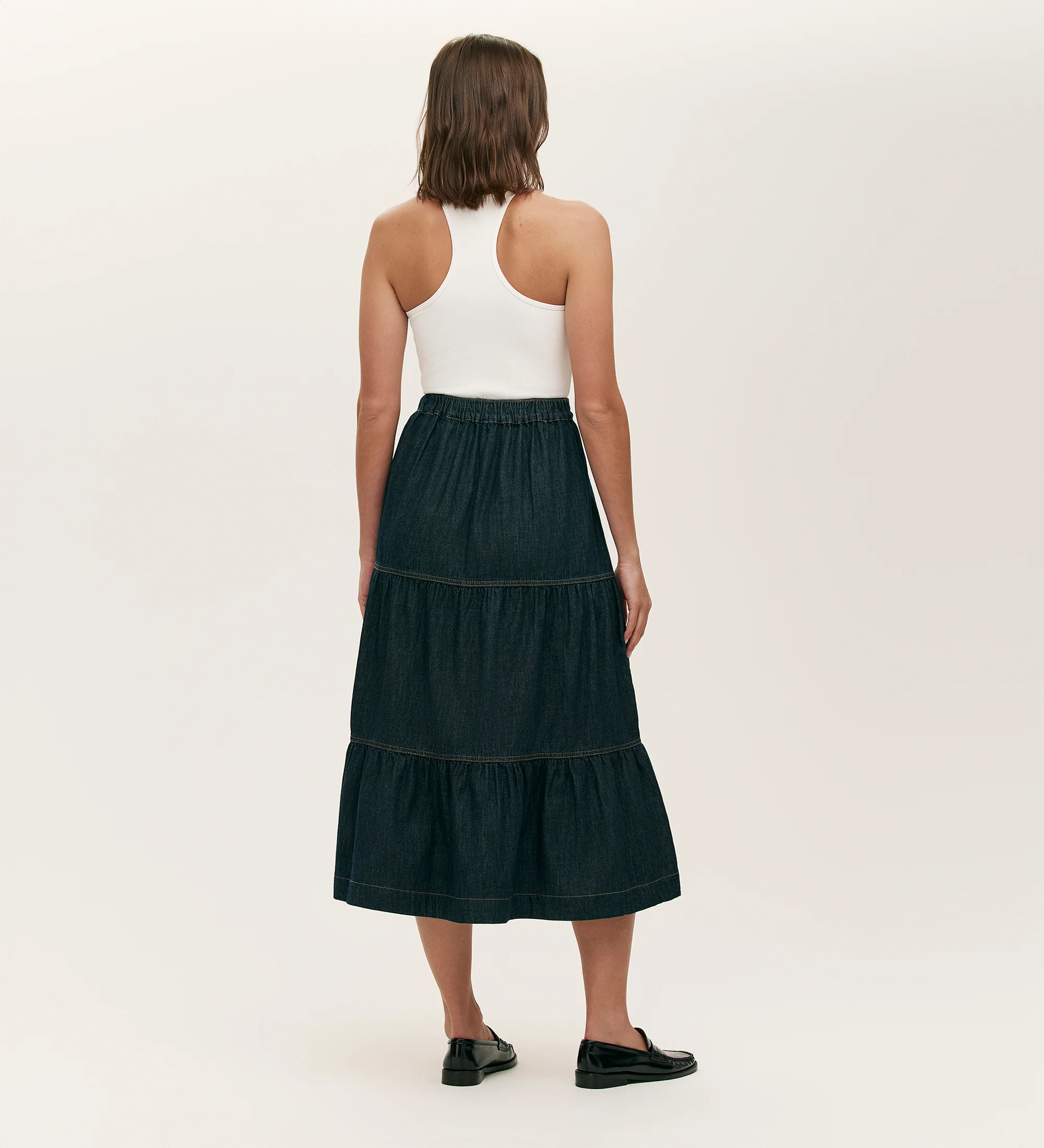 Lulu Indigo Denim Midi Skirt - Image 4