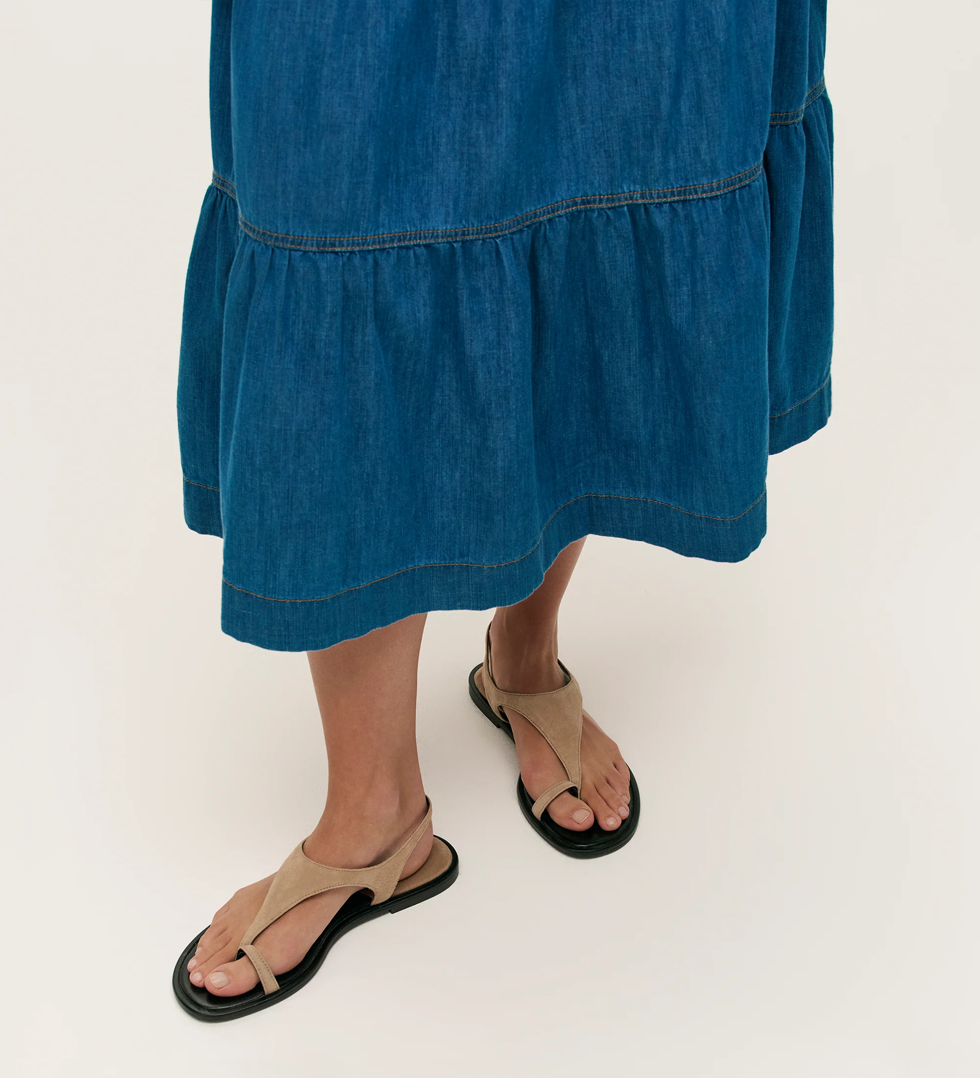 Lulu Light Blue Denim Midi Skirt - Image 3