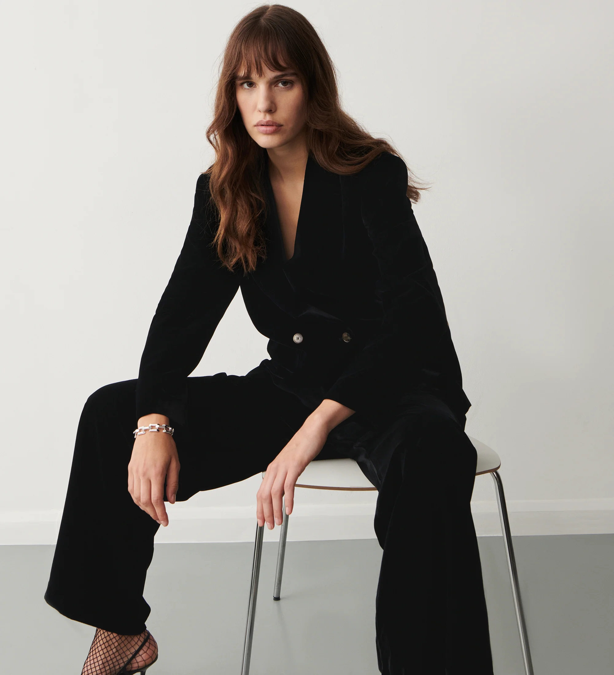 Maeve Black Velvet Blazer - Image 3