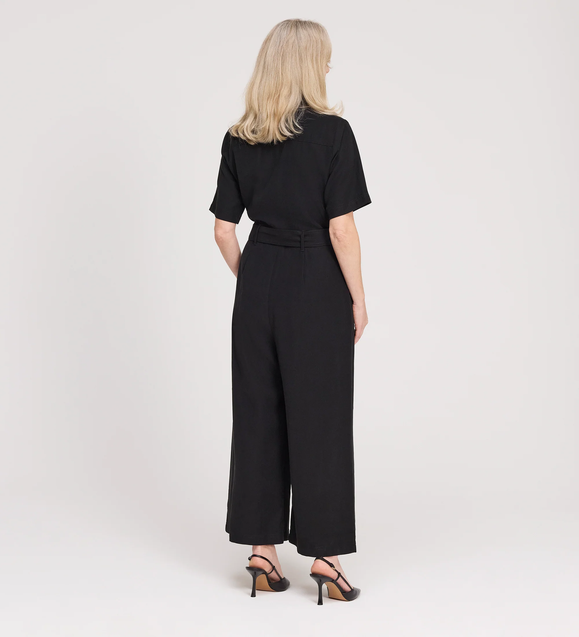 Marie Black Cupro Jumpsuit - Image 5