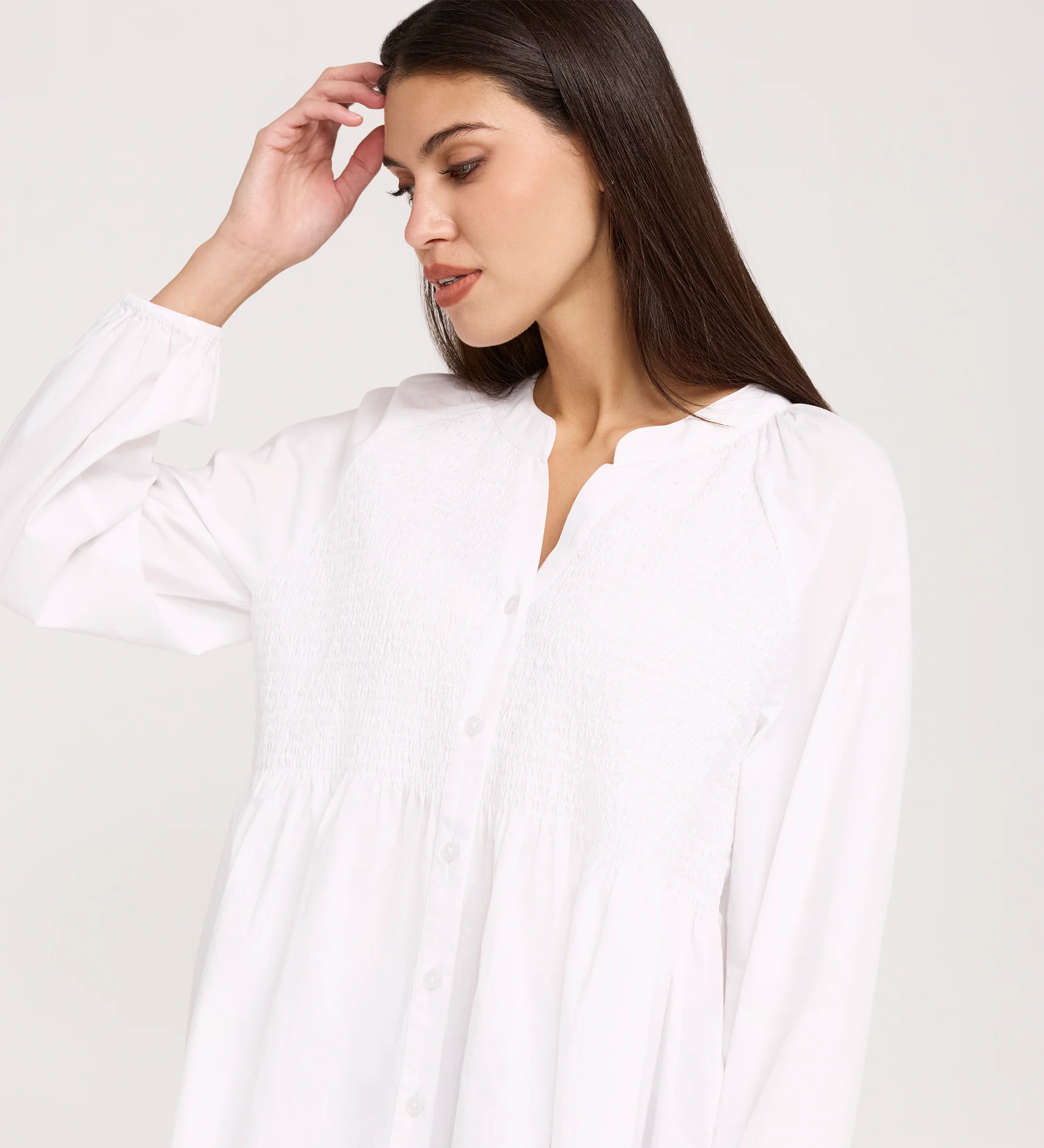 Martha White Cotton Blouse - Image 3