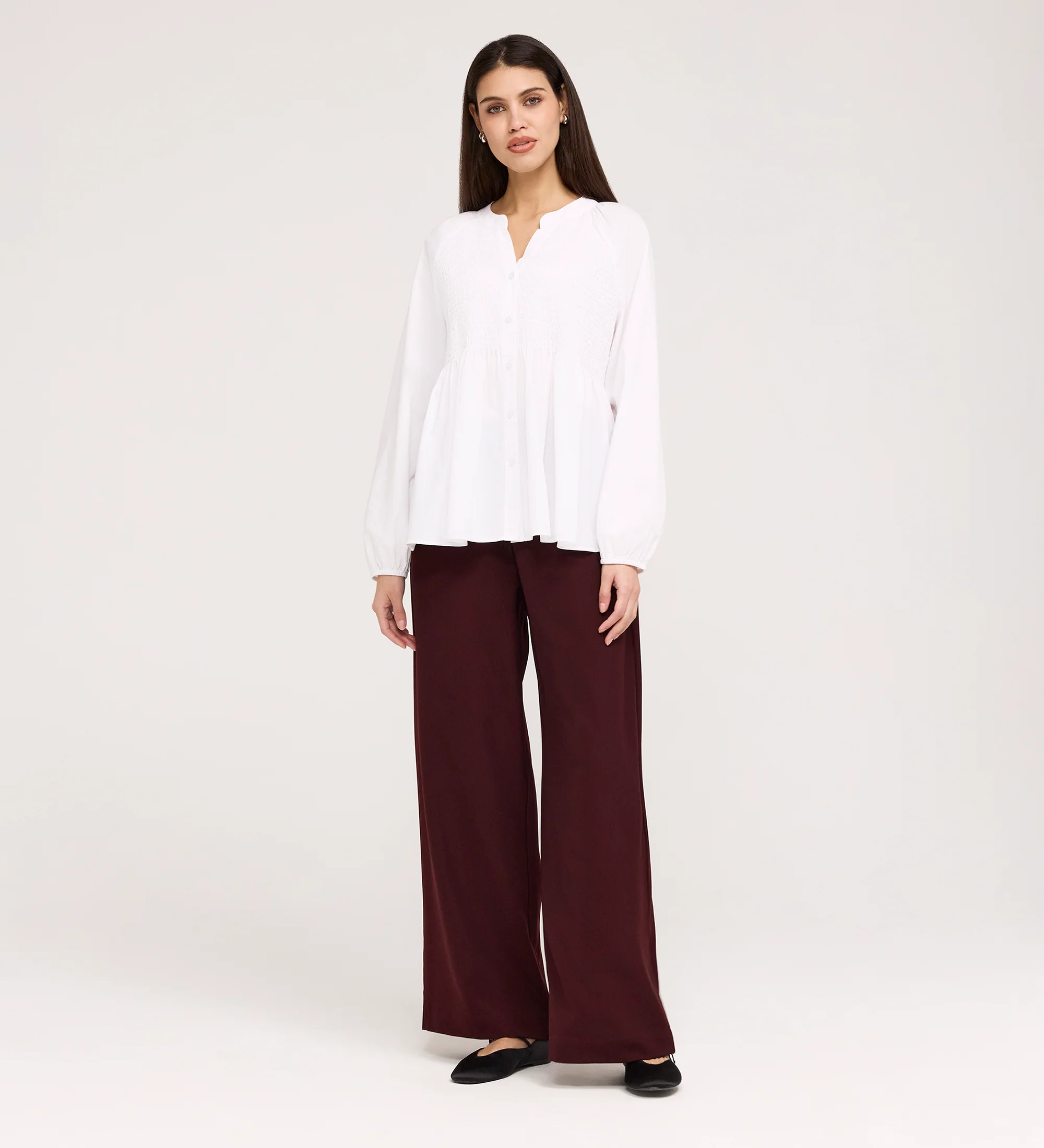 Martha White Cotton Blouse - Image 4
