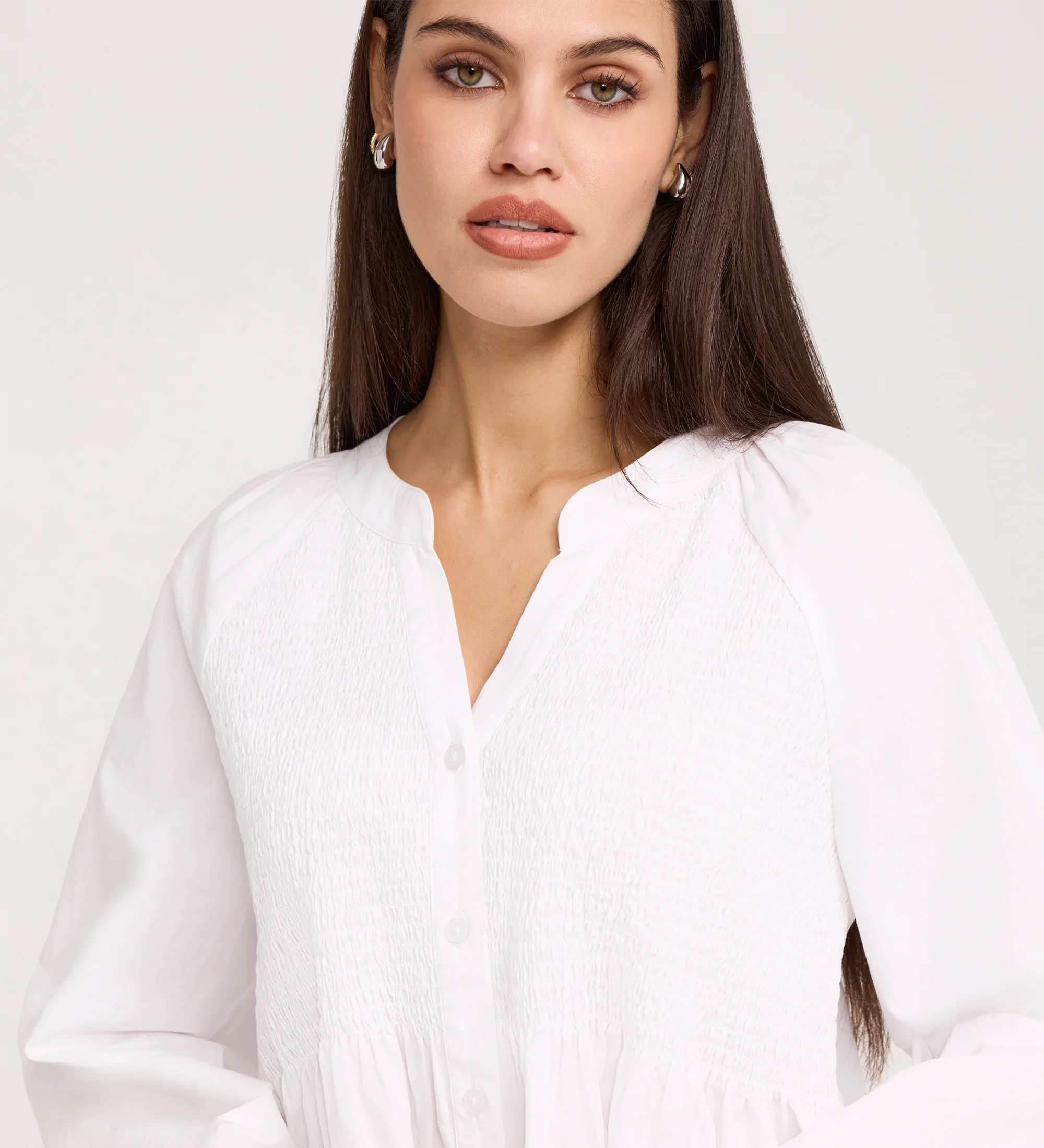 Martha White Cotton Blouse - Image 5