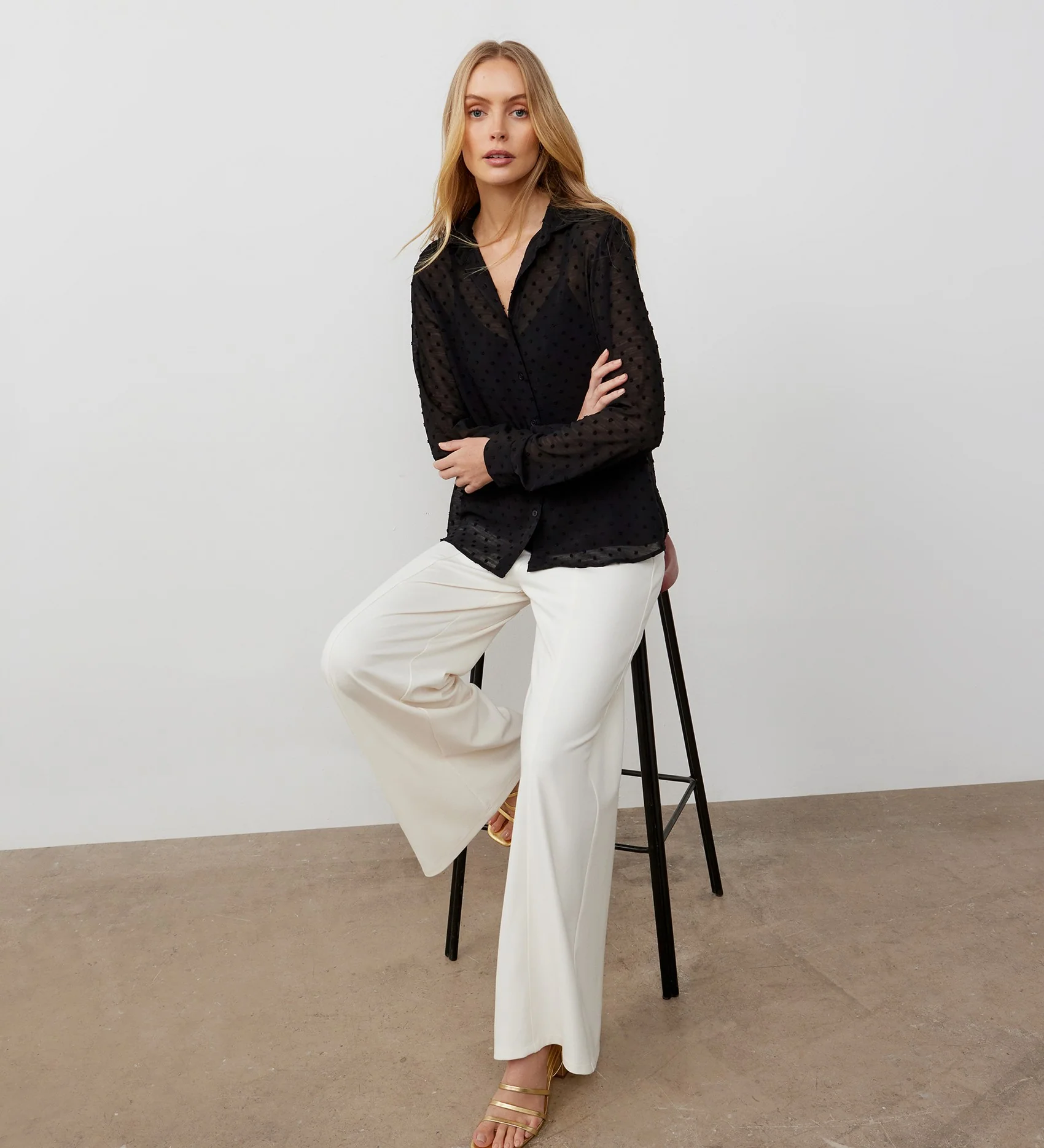 Matilda Ivory Ponte Jersey Trousers - Image 4