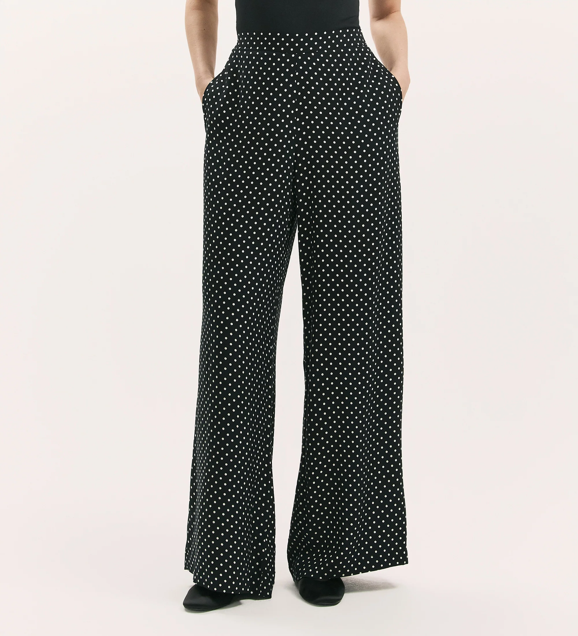 Nat Black Spot Wide Leg Trousers - Image 2