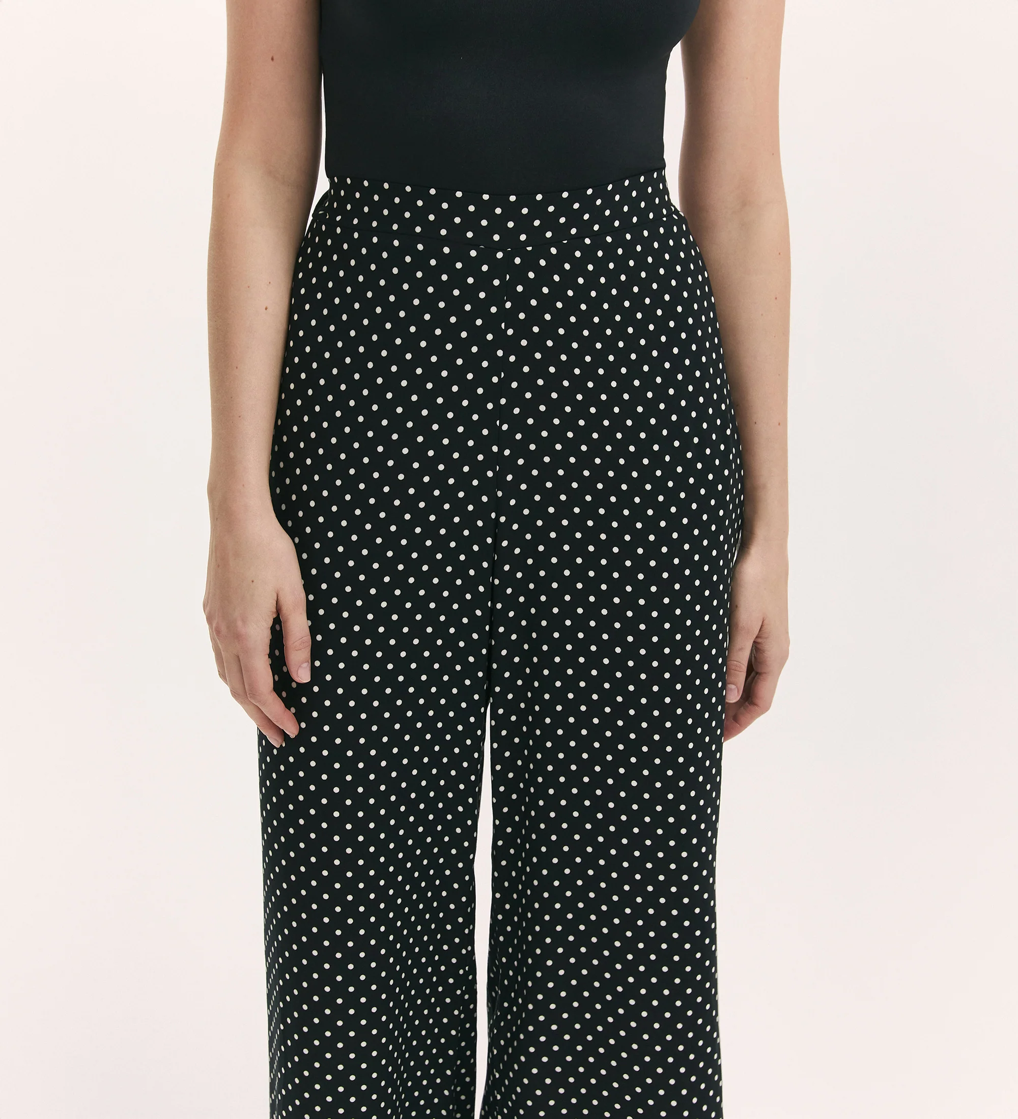 Nat Black Polka Dot Trousers - Image 3
