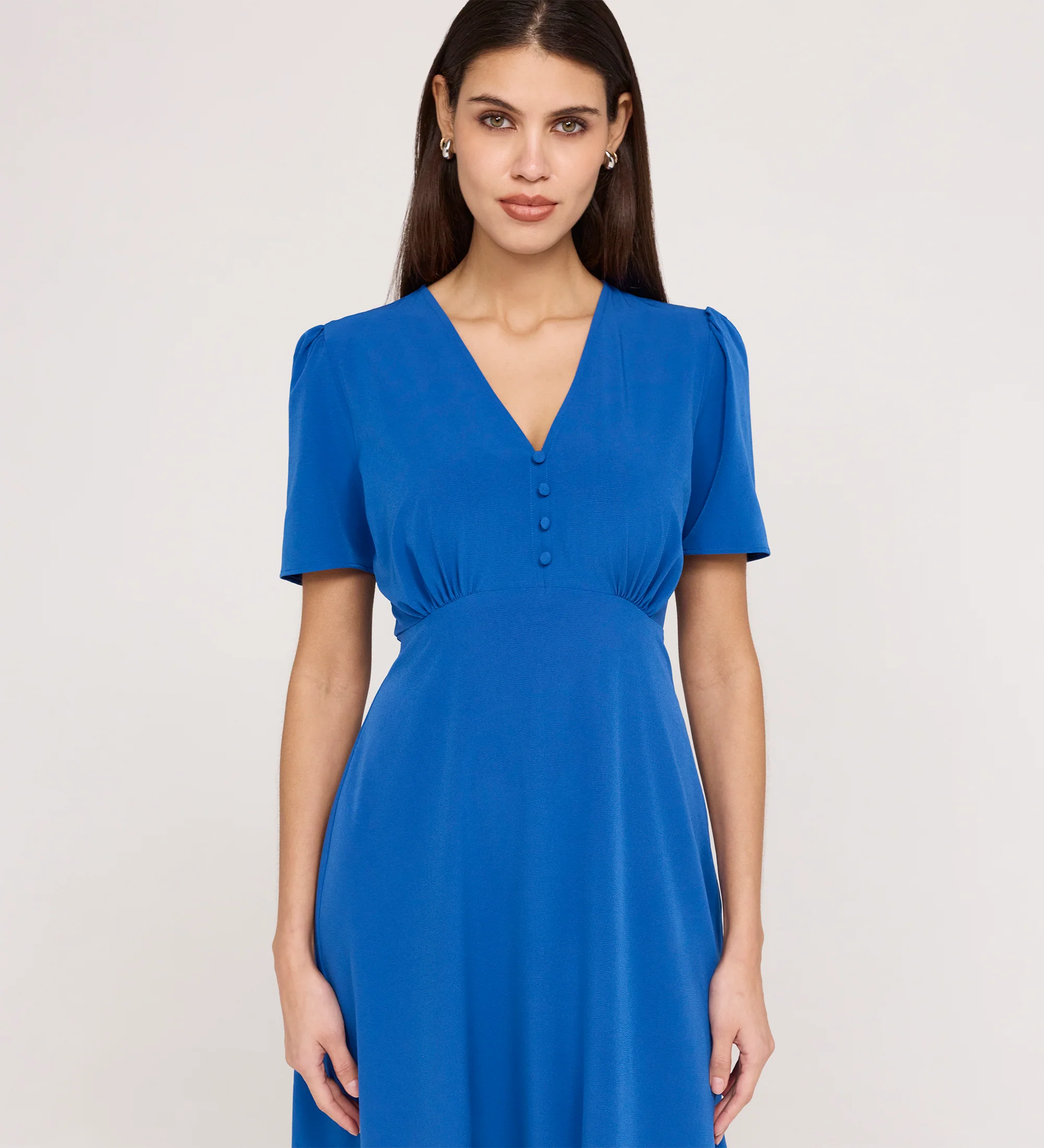 Nieve Cobalt Crepe Midi Dress - Image 2