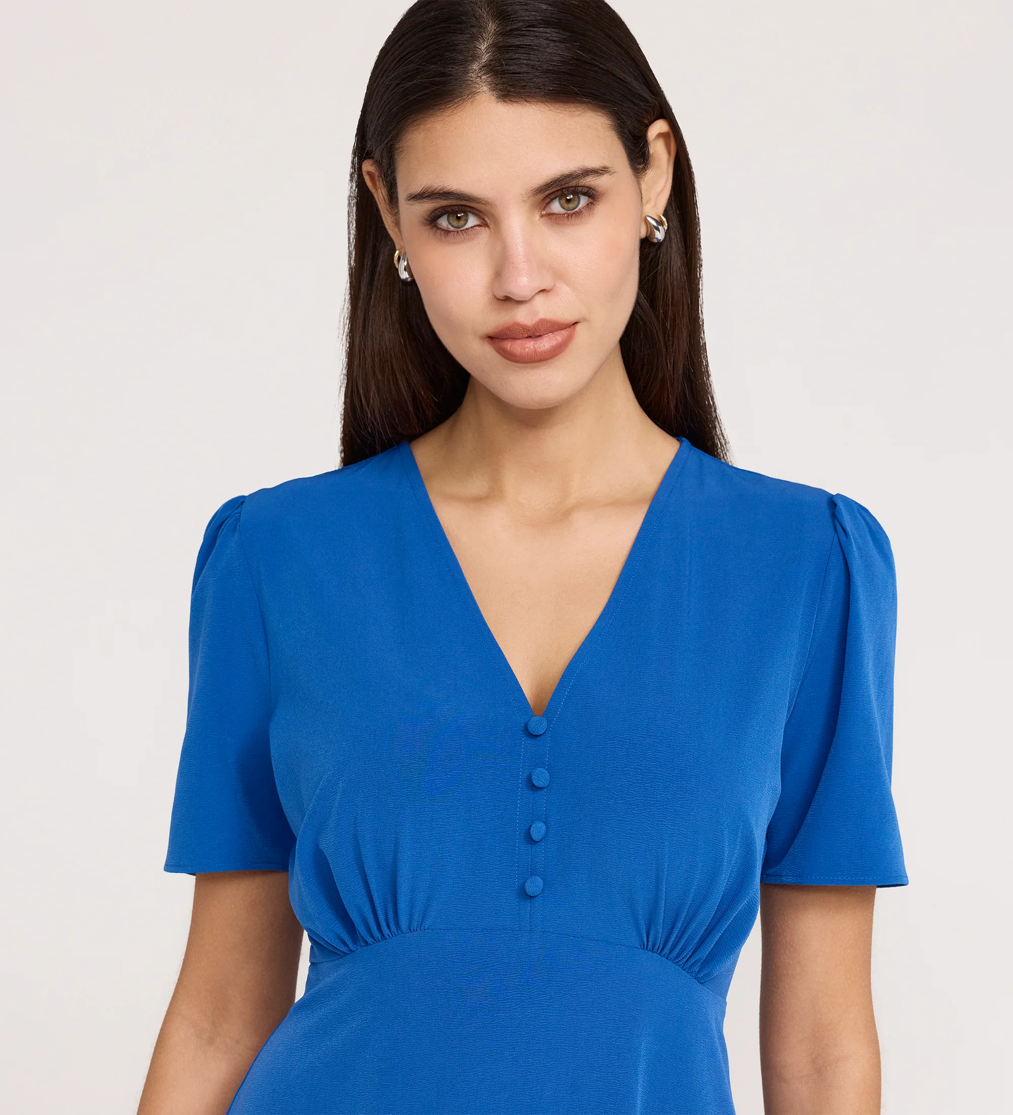 Nieve Cobalt Crepe Midi Dress - Image 4