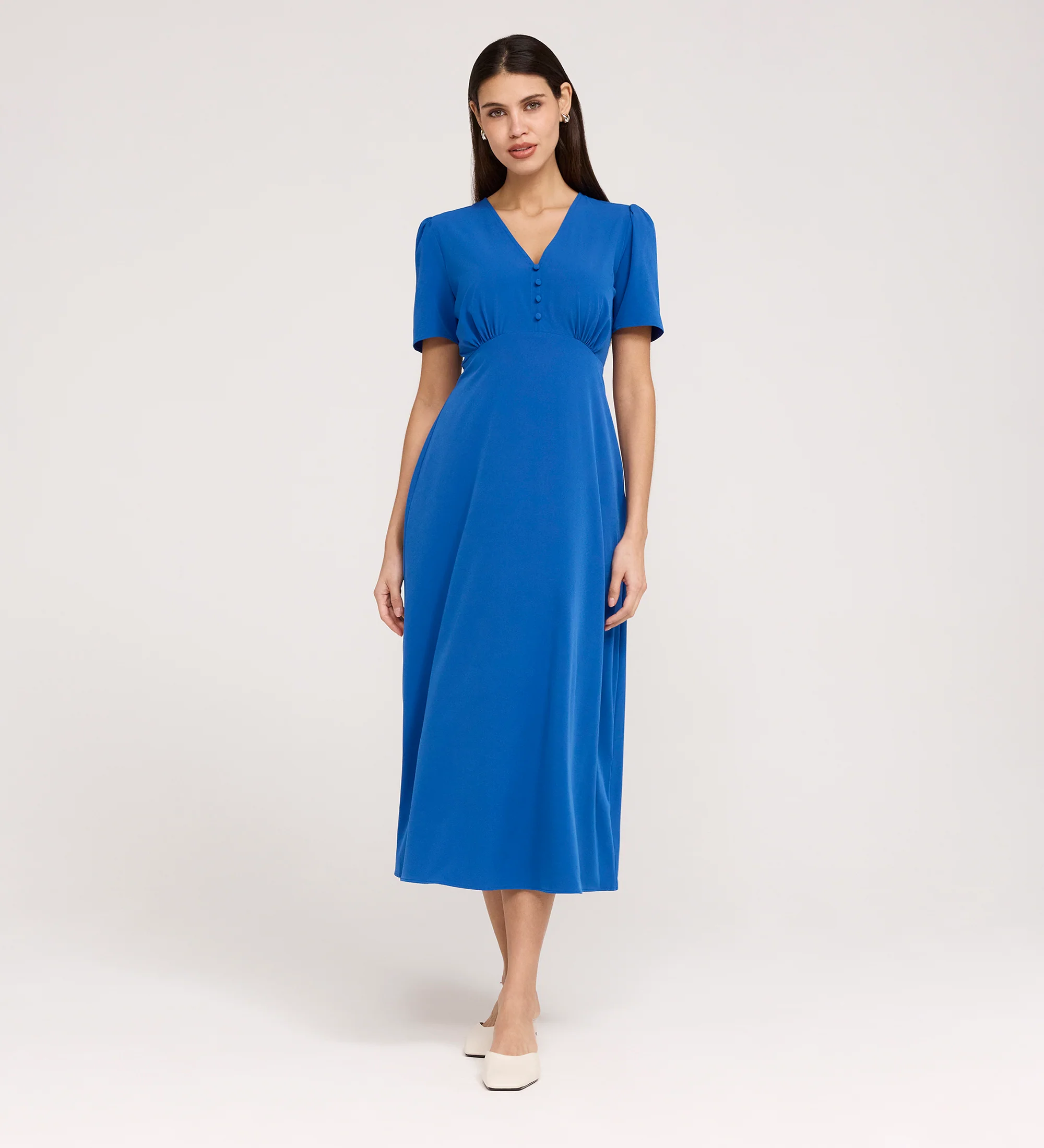 Nieve Cobalt Crepe Midi Dress - Image 5