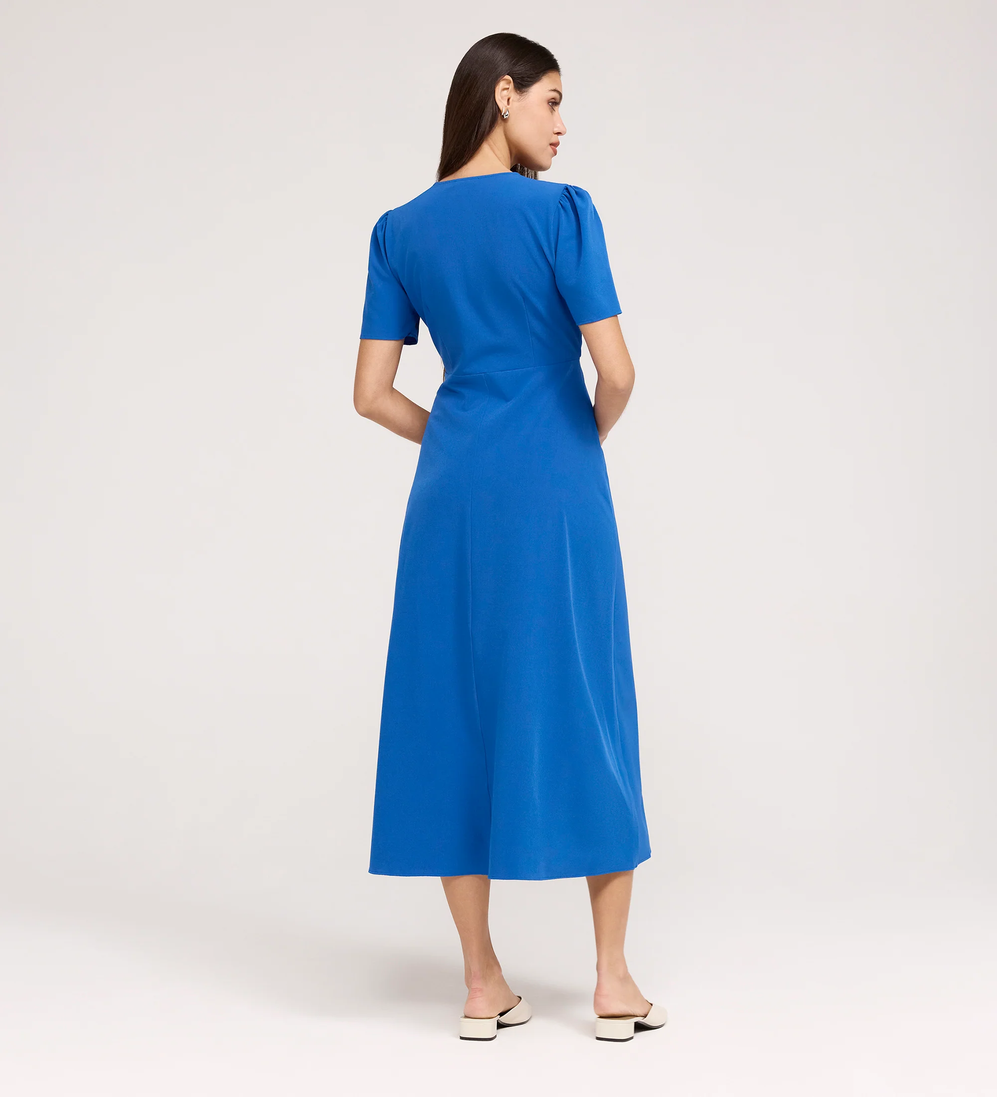 Nieve Cobalt Crepe Midi Dress - Image 6